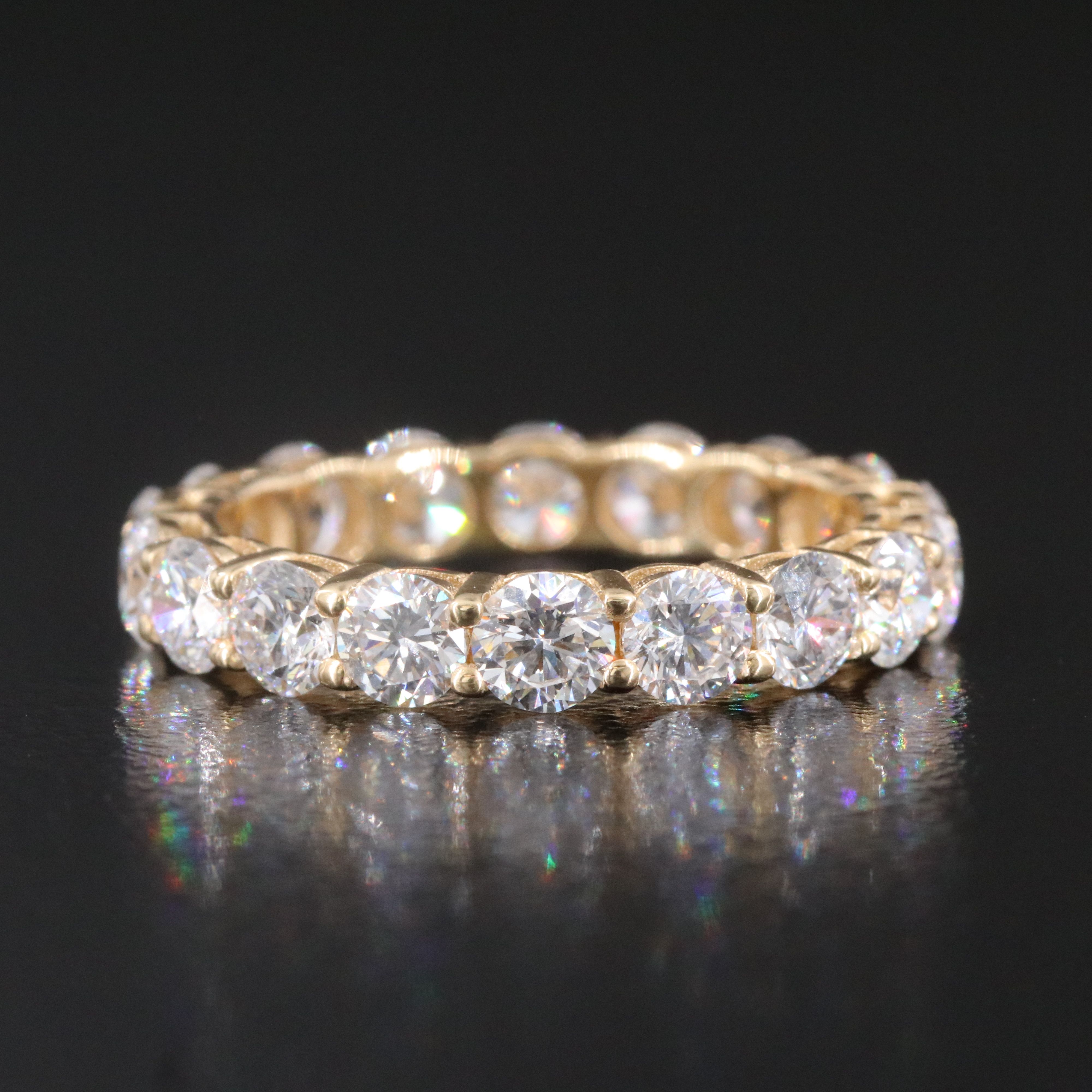 18K 3.22 CTW Lab Grown Diamond Eternity Band with IGI Jewelry Report