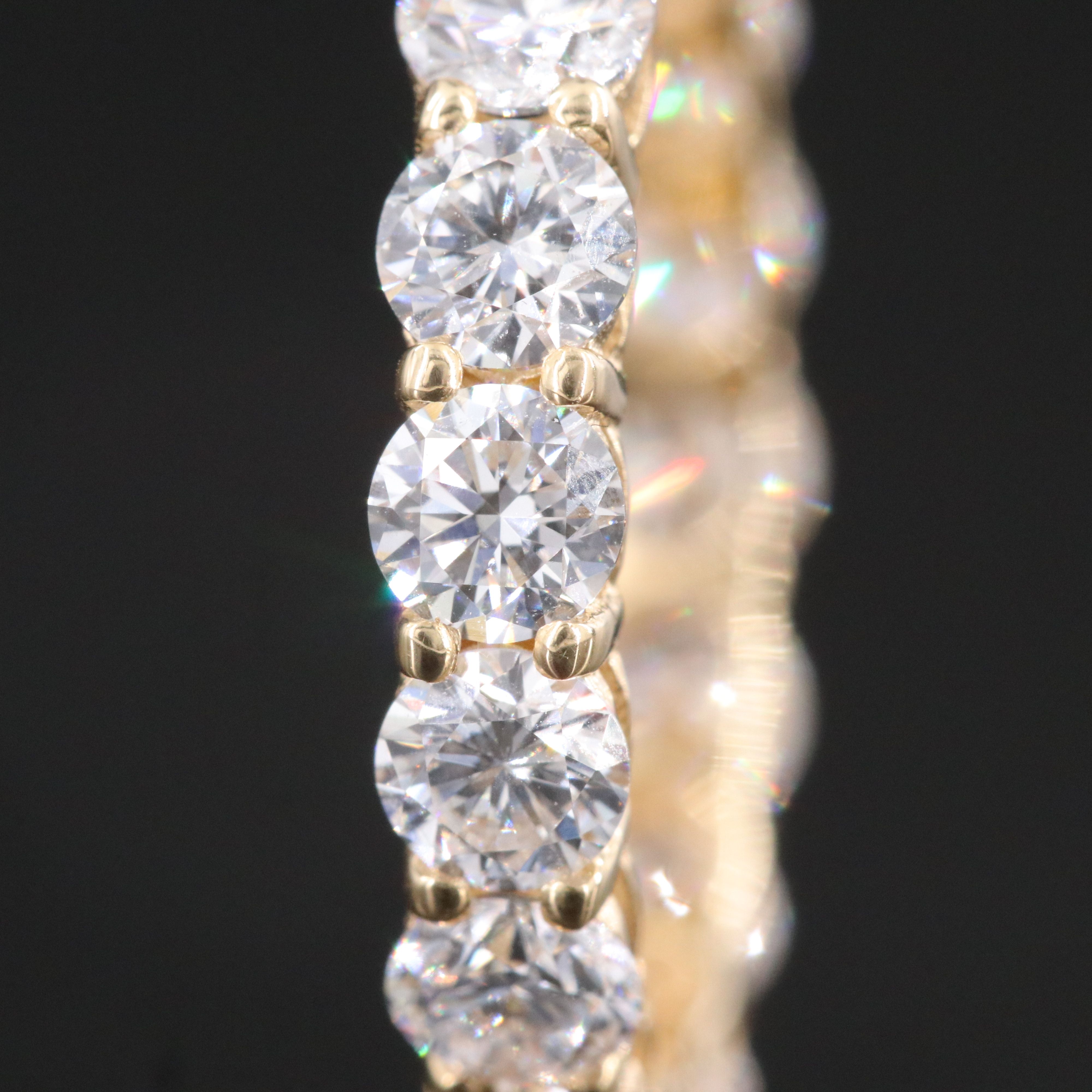 18K 3.22 CTW Lab Grown Diamond Eternity Band with IGI Jewelry Report