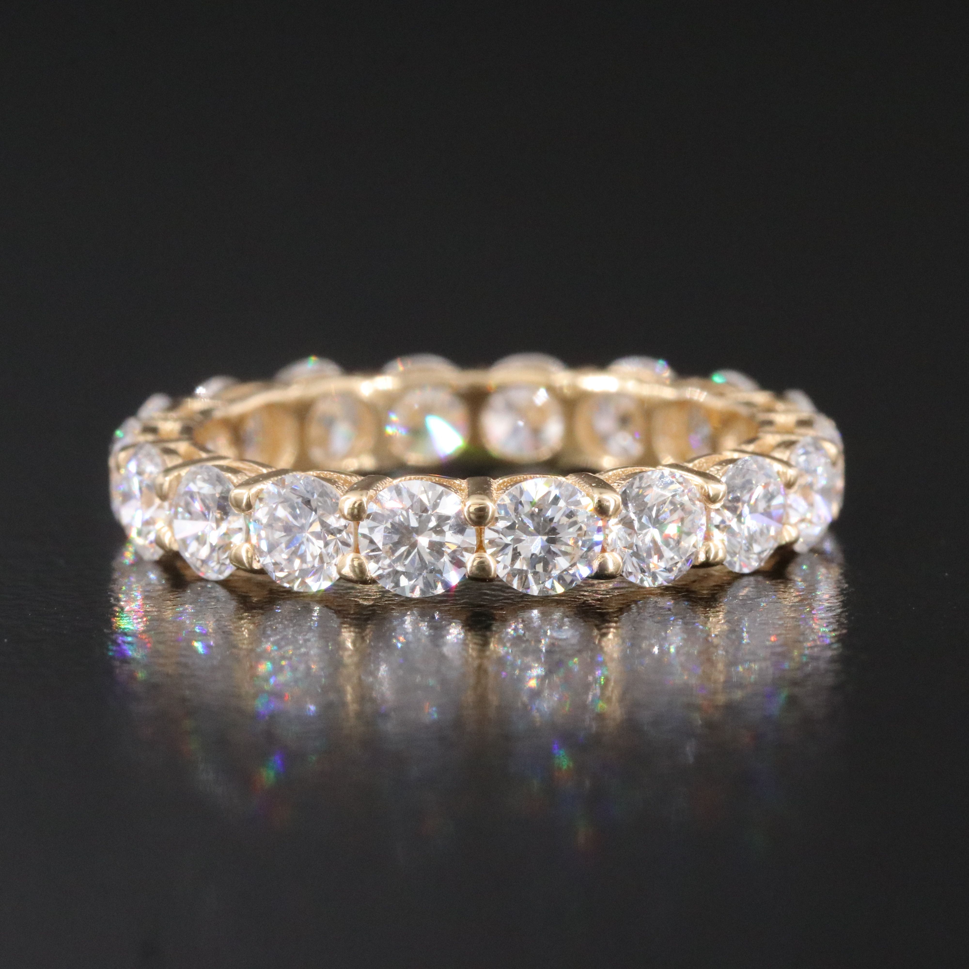 18K 3.22 CTW Lab Grown Diamond Eternity Band with IGI Jewelry Report