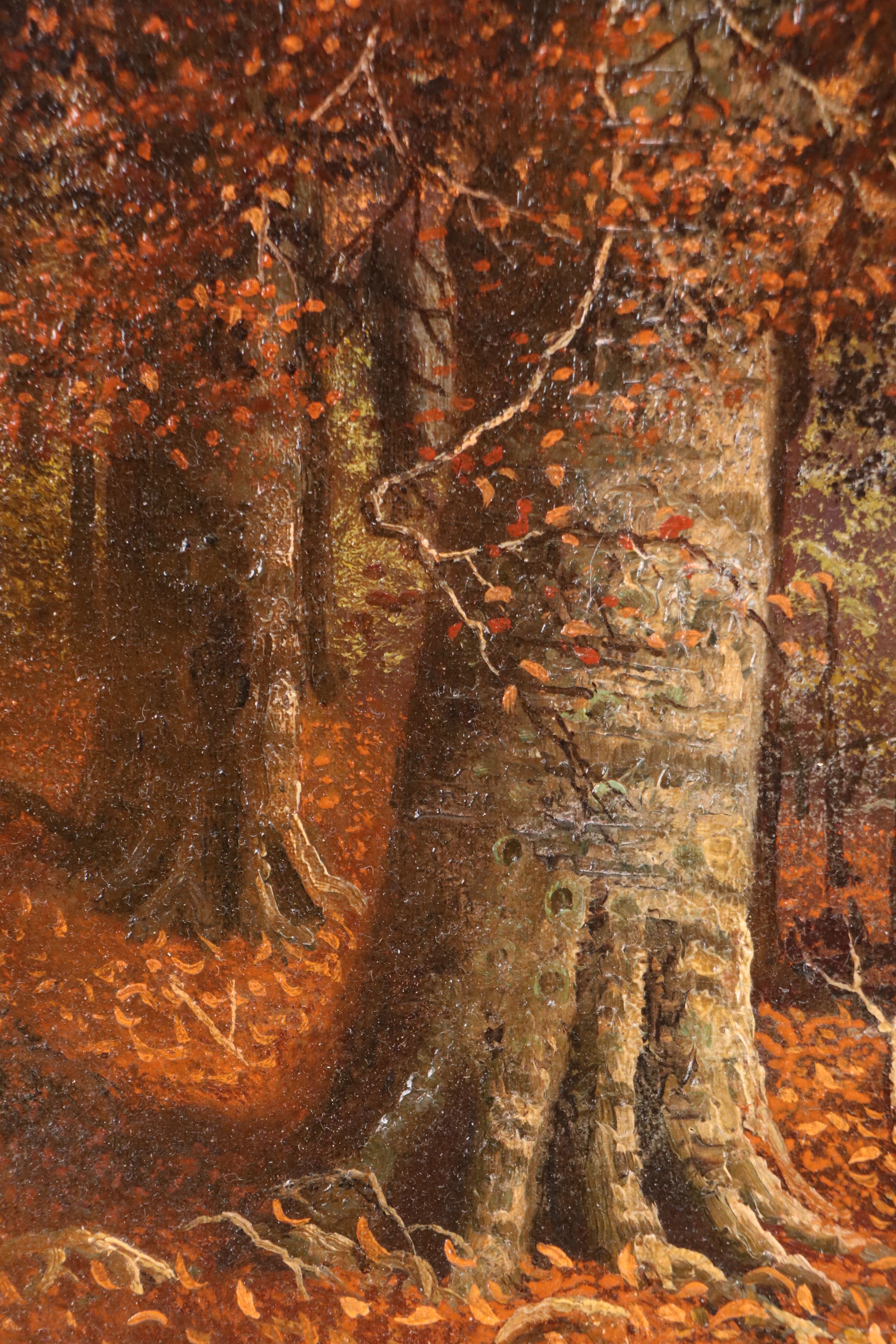 William McKendree Snyder Oil Painting Autumn Forest Landscape, Early 20th C.