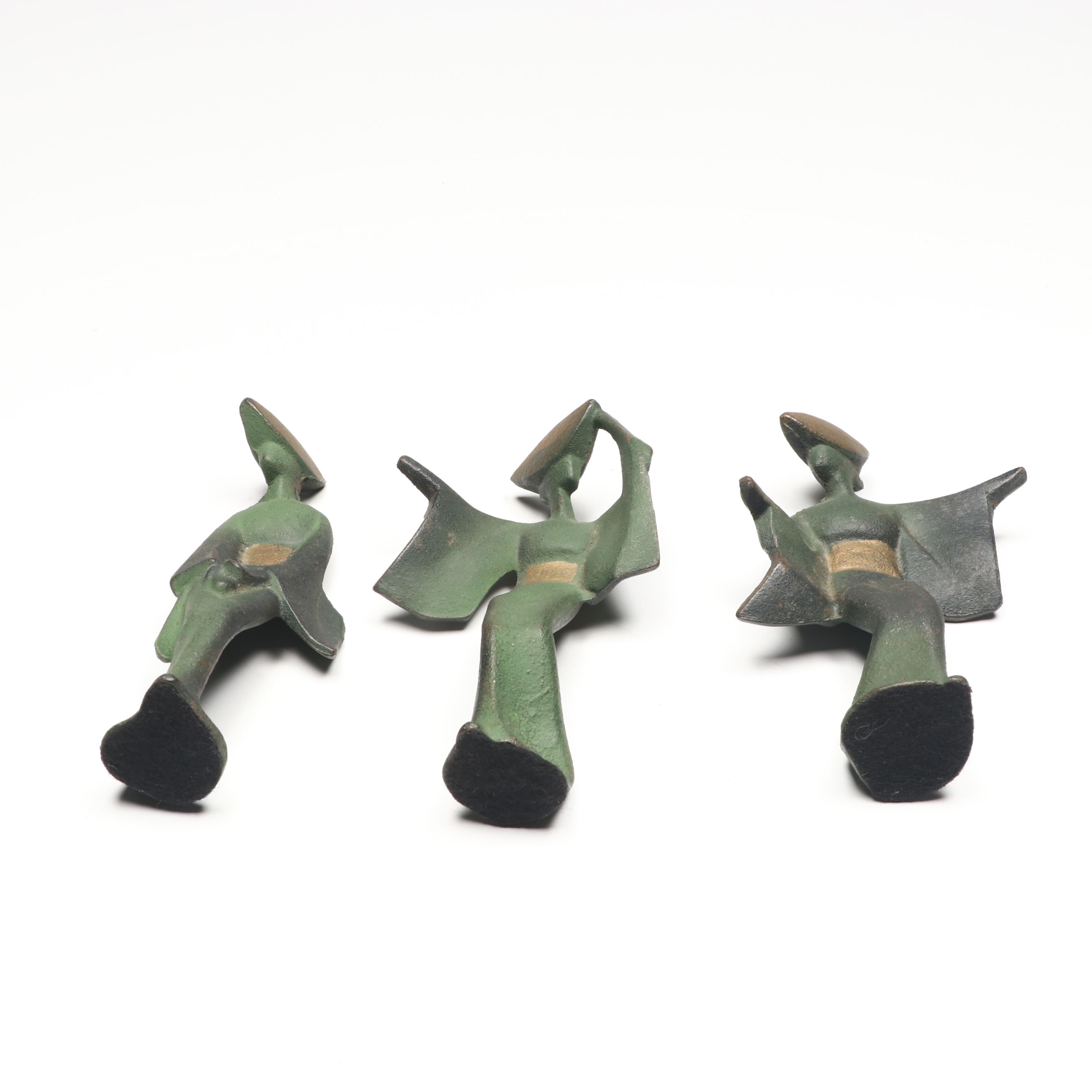 Stylized Metal Japanese Female Figurines