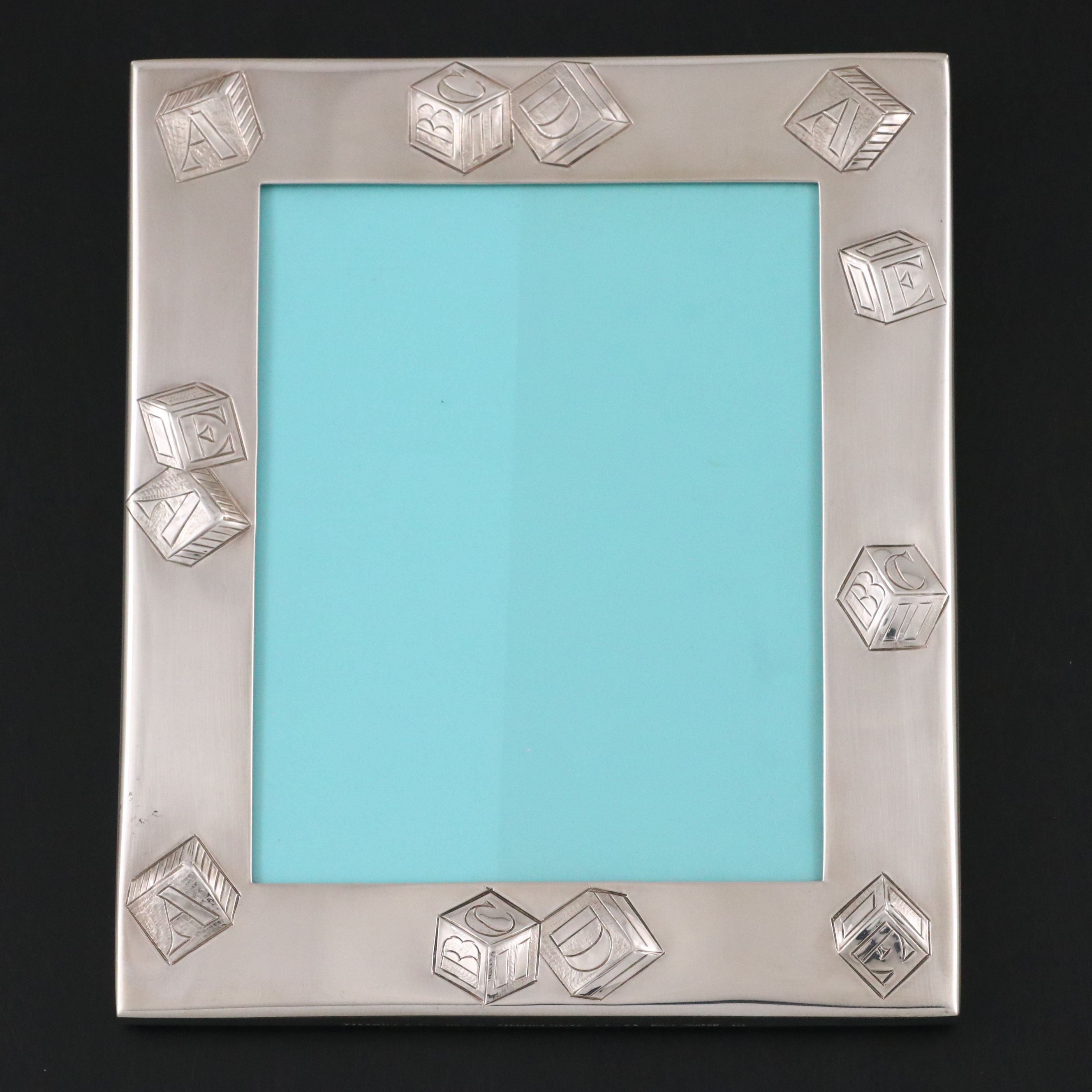 Tiffany & Co. Chased Sterling Silver Baby Picture Frame