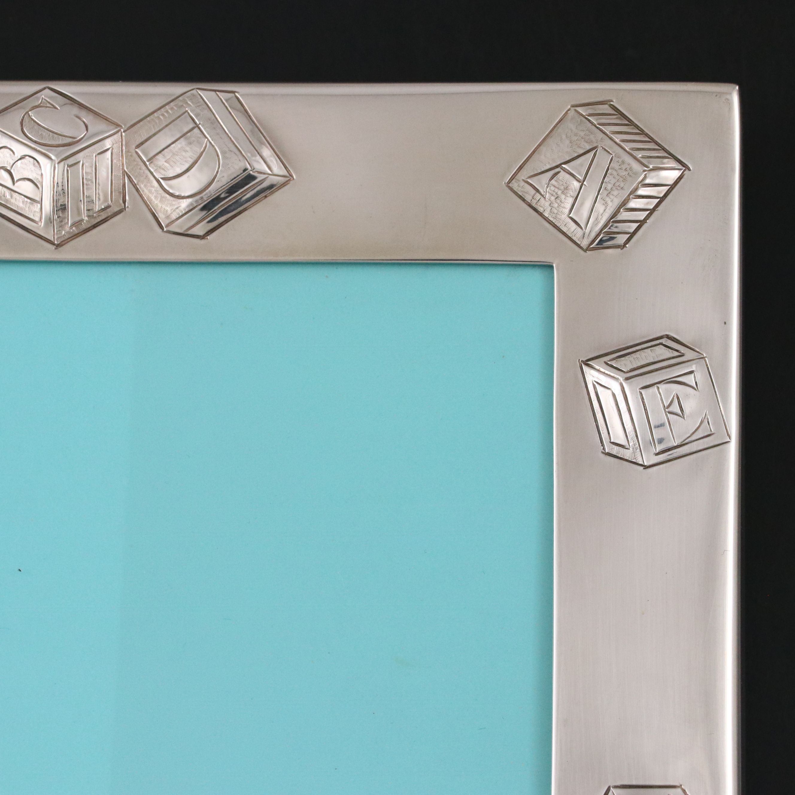 Tiffany & Co. Chased Sterling Silver Baby Picture Frame
