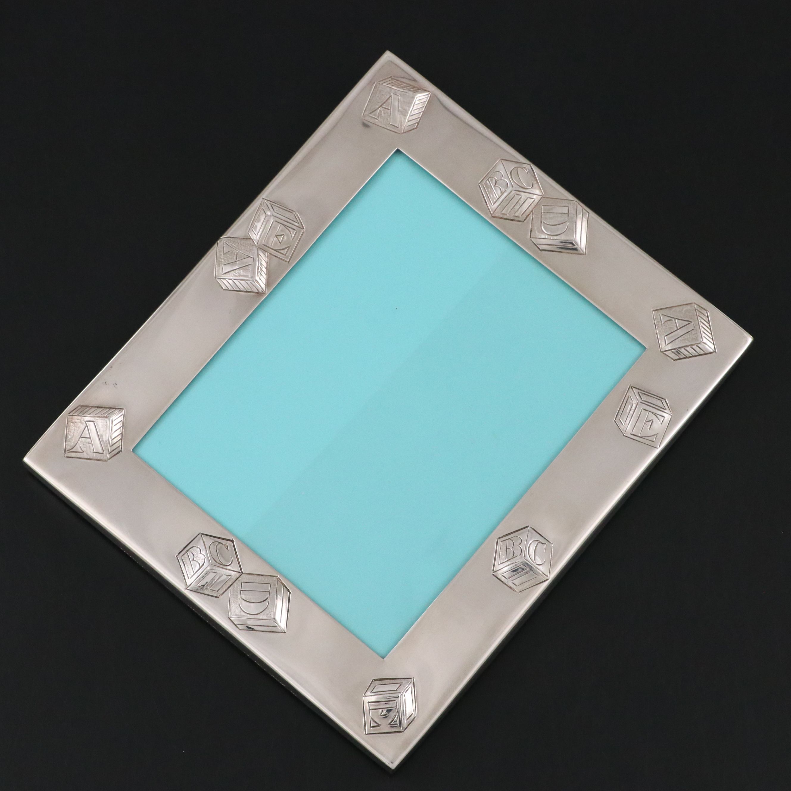 Tiffany & Co. Chased Sterling Silver Baby Picture Frame