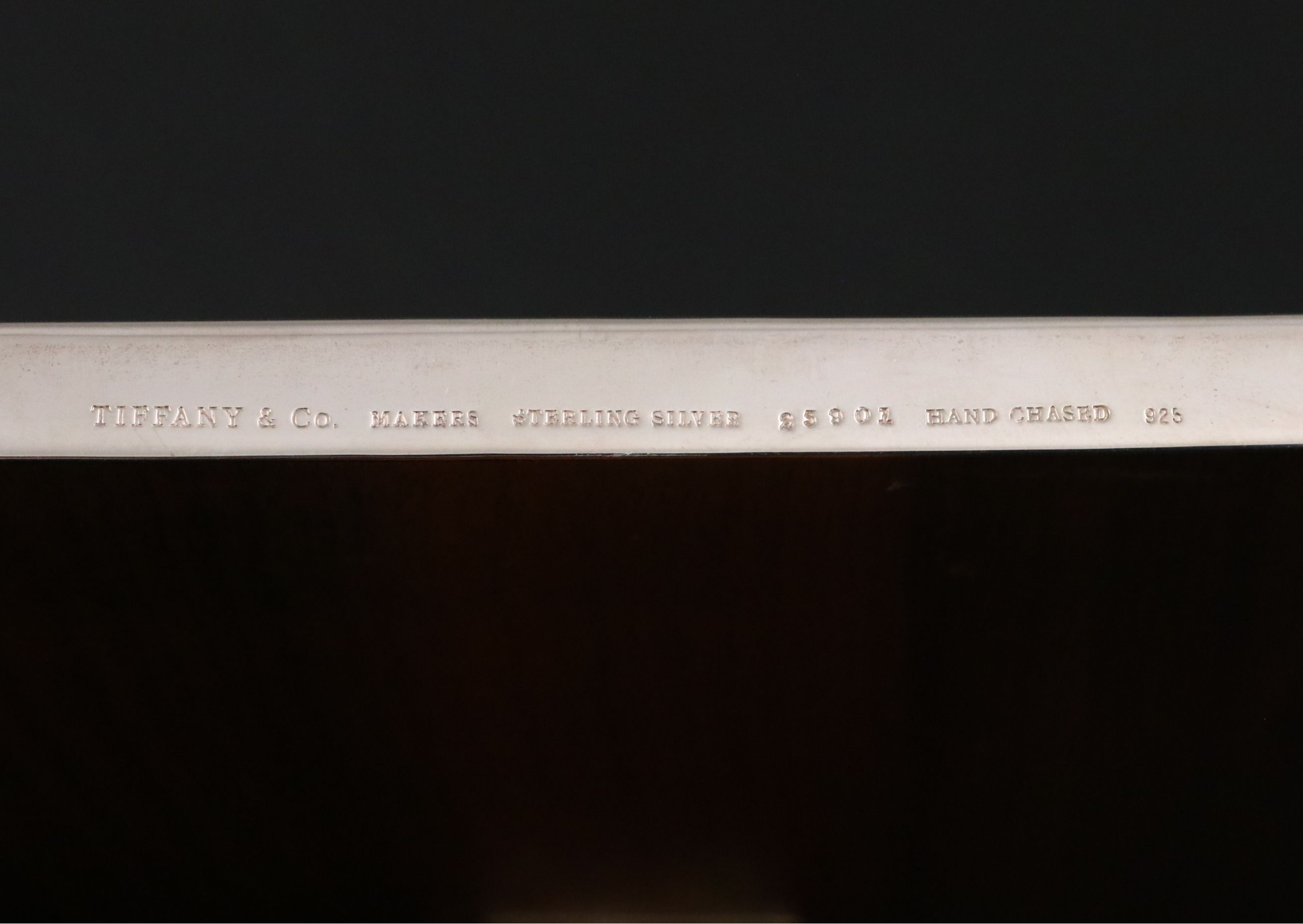 Tiffany & Co. Chased Sterling Silver Baby Picture Frame