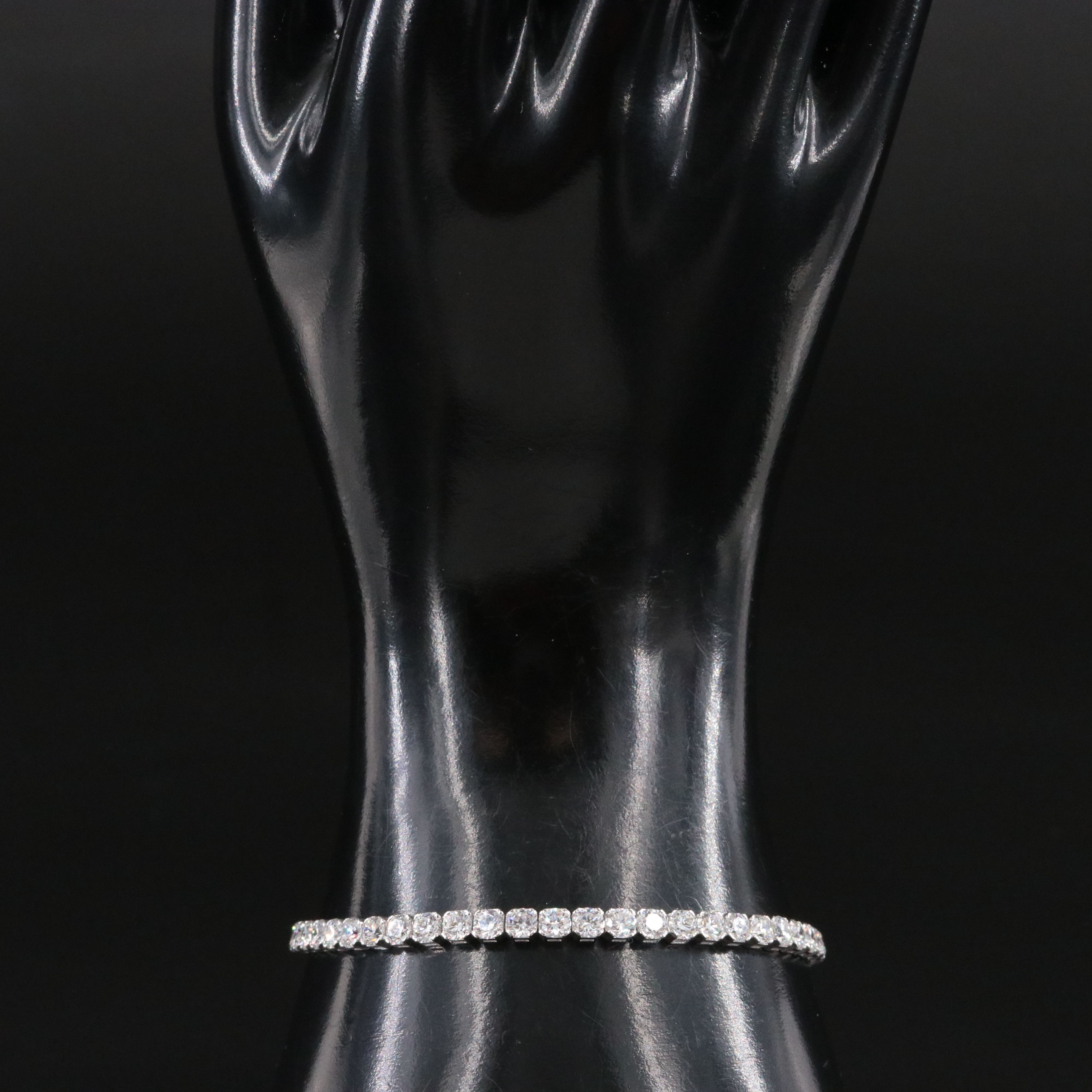 14K 8.92 CTW Lab Grown Diamond Line Bracelet with IGI Jewelry Report