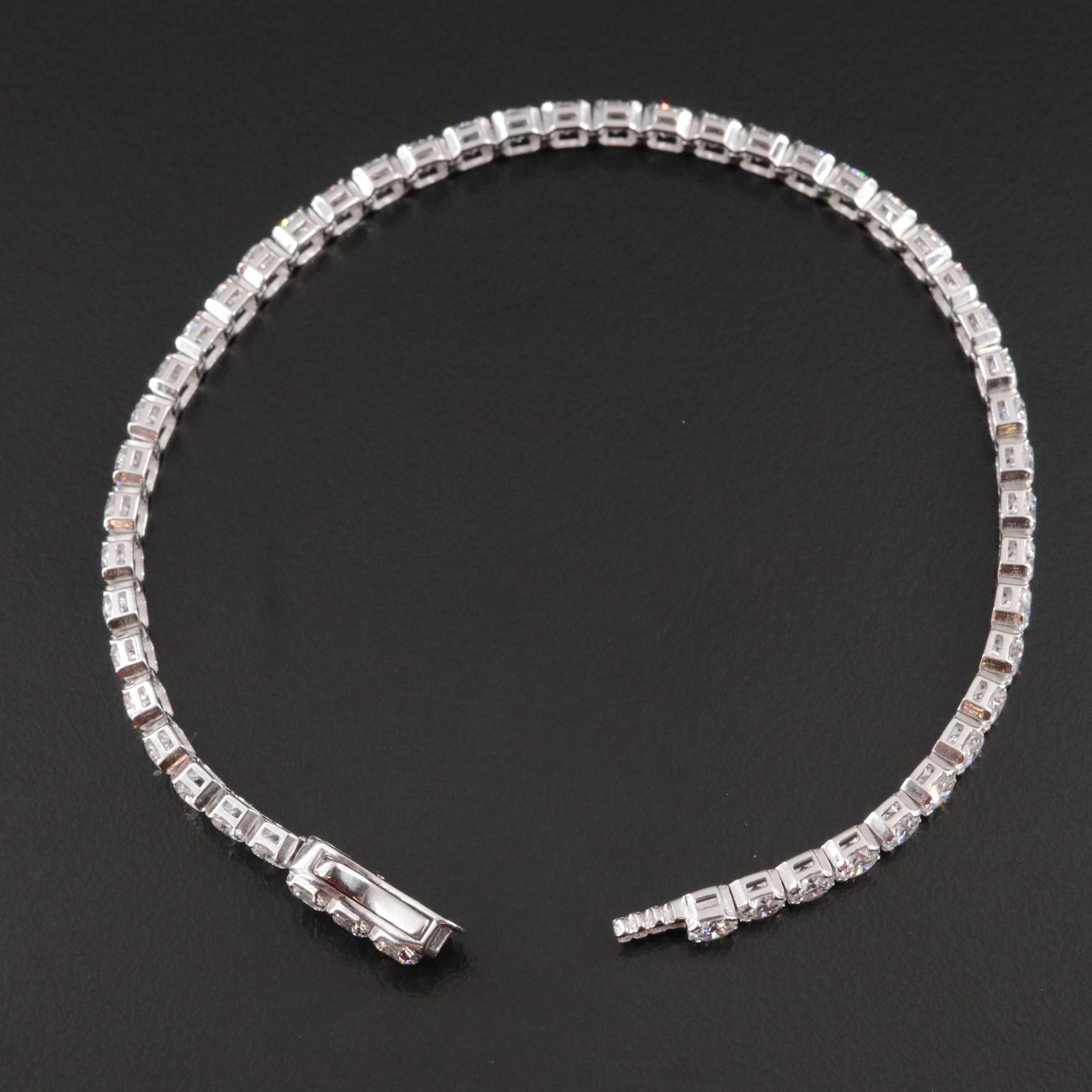 14K 8.92 CTW Lab Grown Diamond Line Bracelet with IGI Jewelry Report