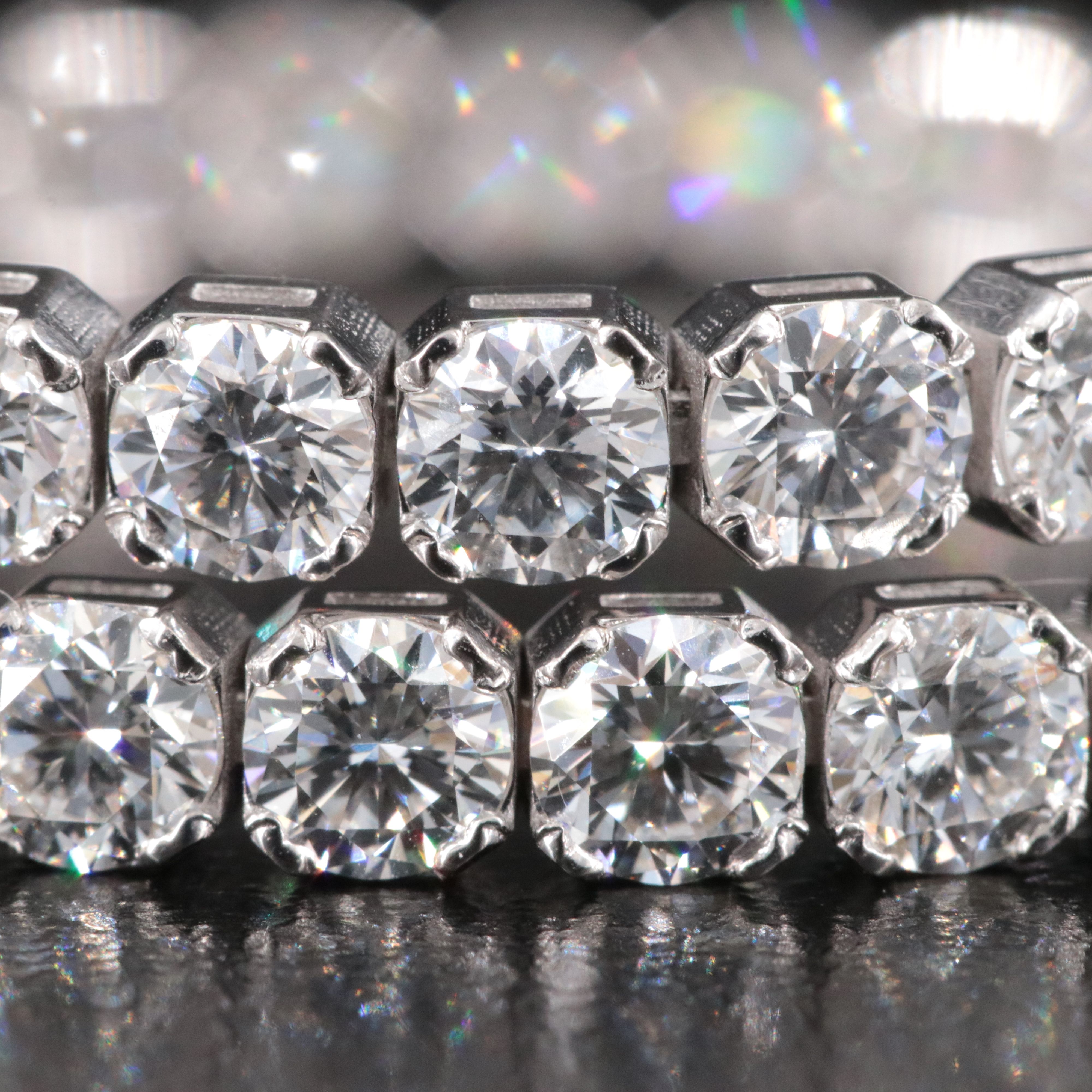 14K 8.92 CTW Lab Grown Diamond Line Bracelet with IGI Jewelry Report