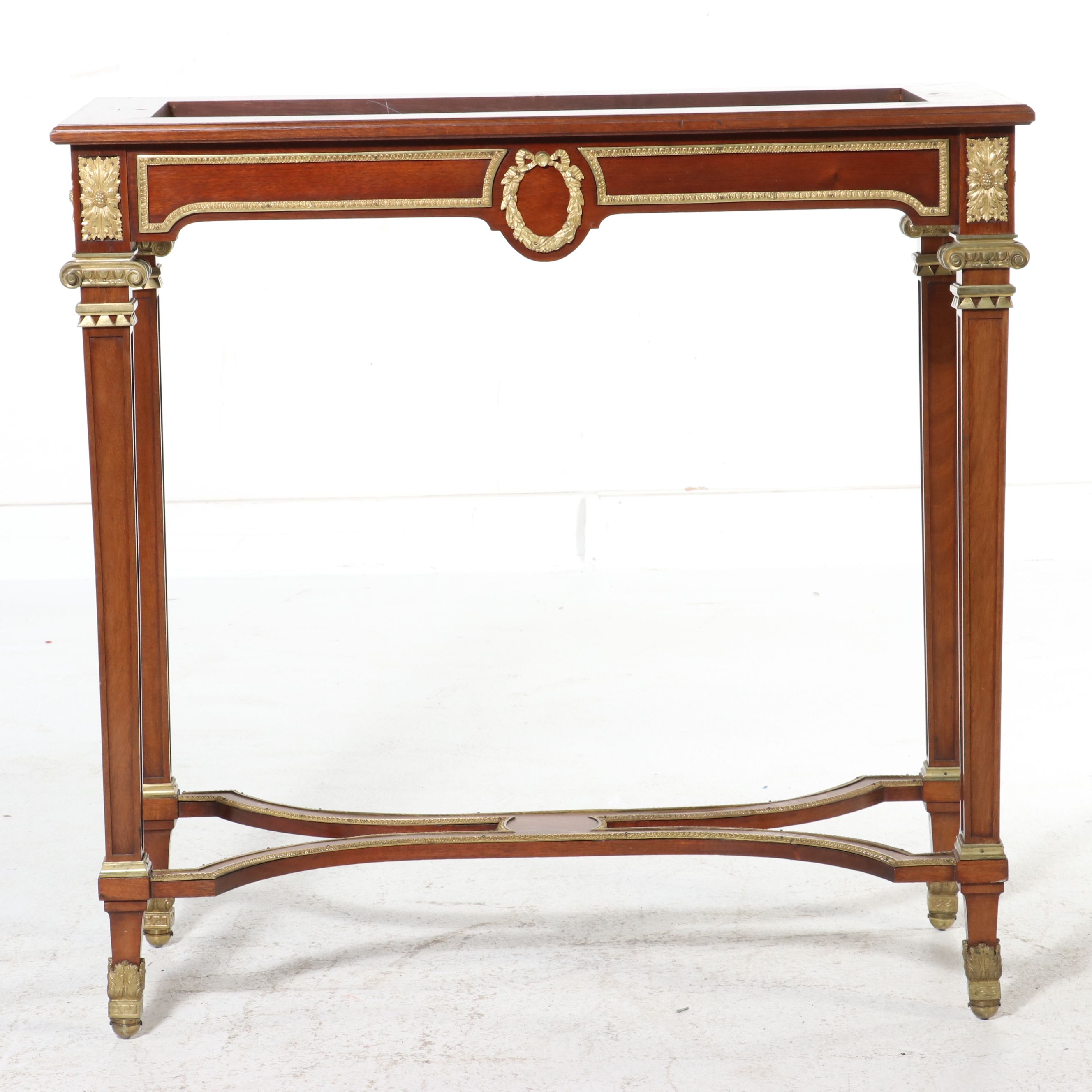 Louis XVI Style Ormolu Mounted Mahogany Console Frame, 20th Century