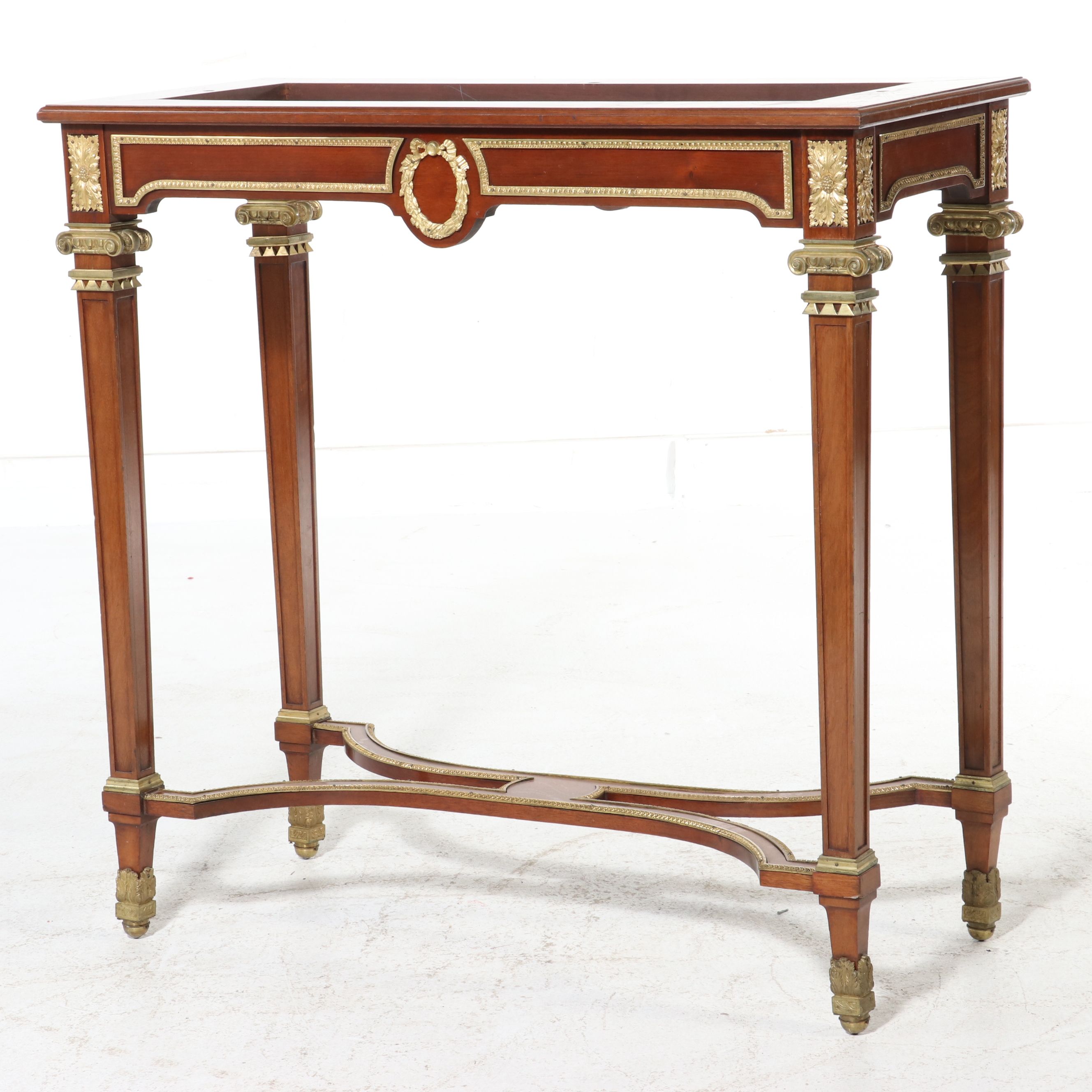 Louis XVI Style Ormolu Mounted Mahogany Console Frame, 20th Century