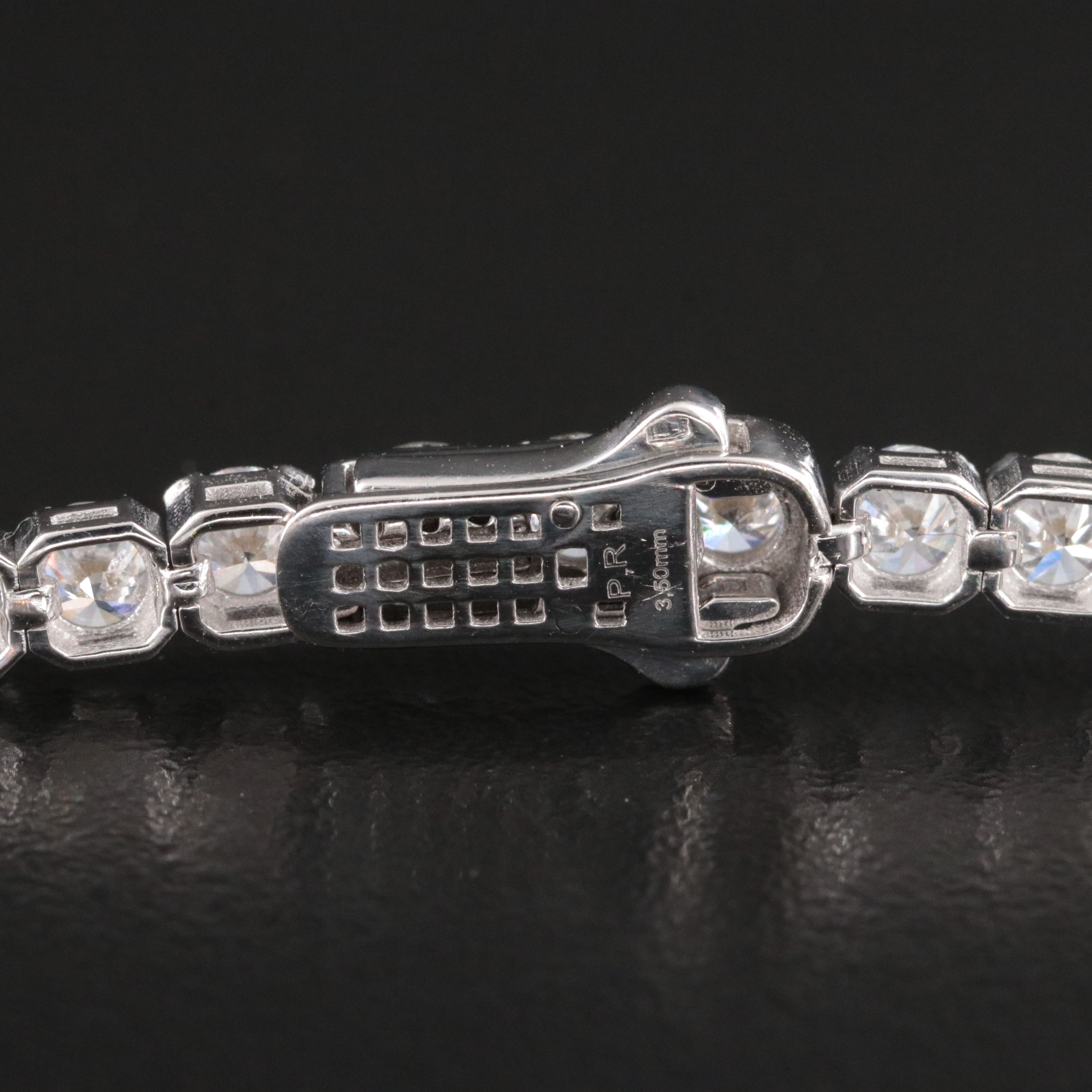 14K 8.92 CTW Lab Grown Diamond Line Bracelet with IGI Jewelry Report