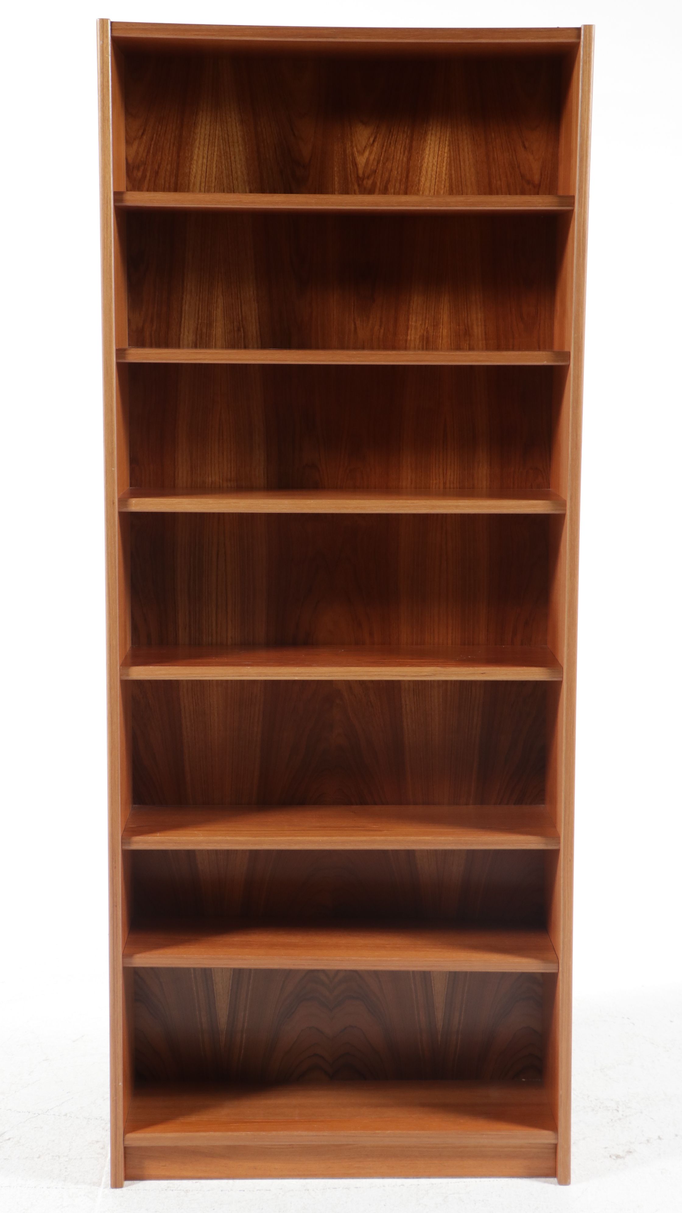 Danish Modern Style Teak Veneer Tall Bookcase, Late 20th Century
