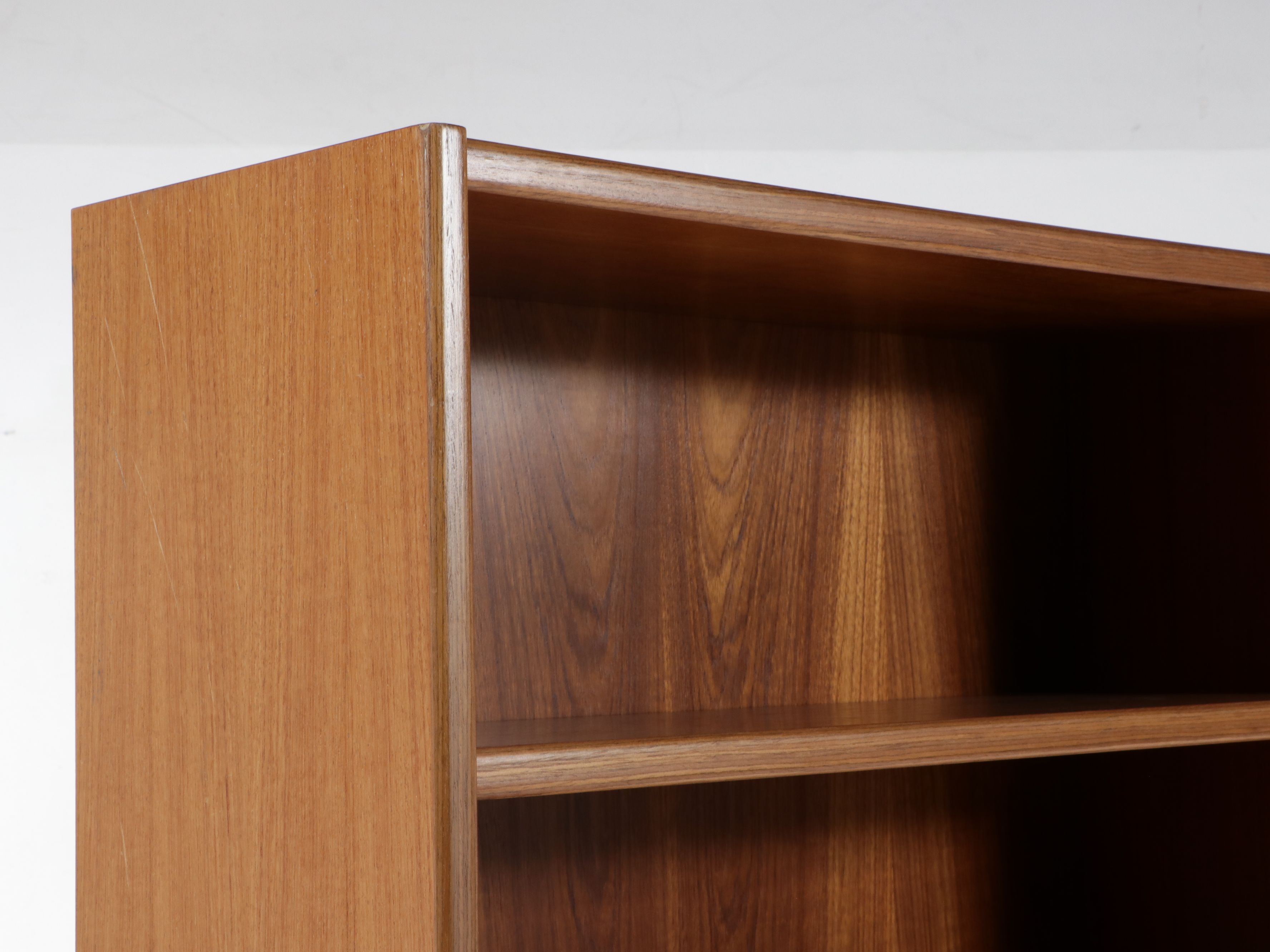 Danish Modern Style Teak Veneer Tall Bookcase, Late 20th Century