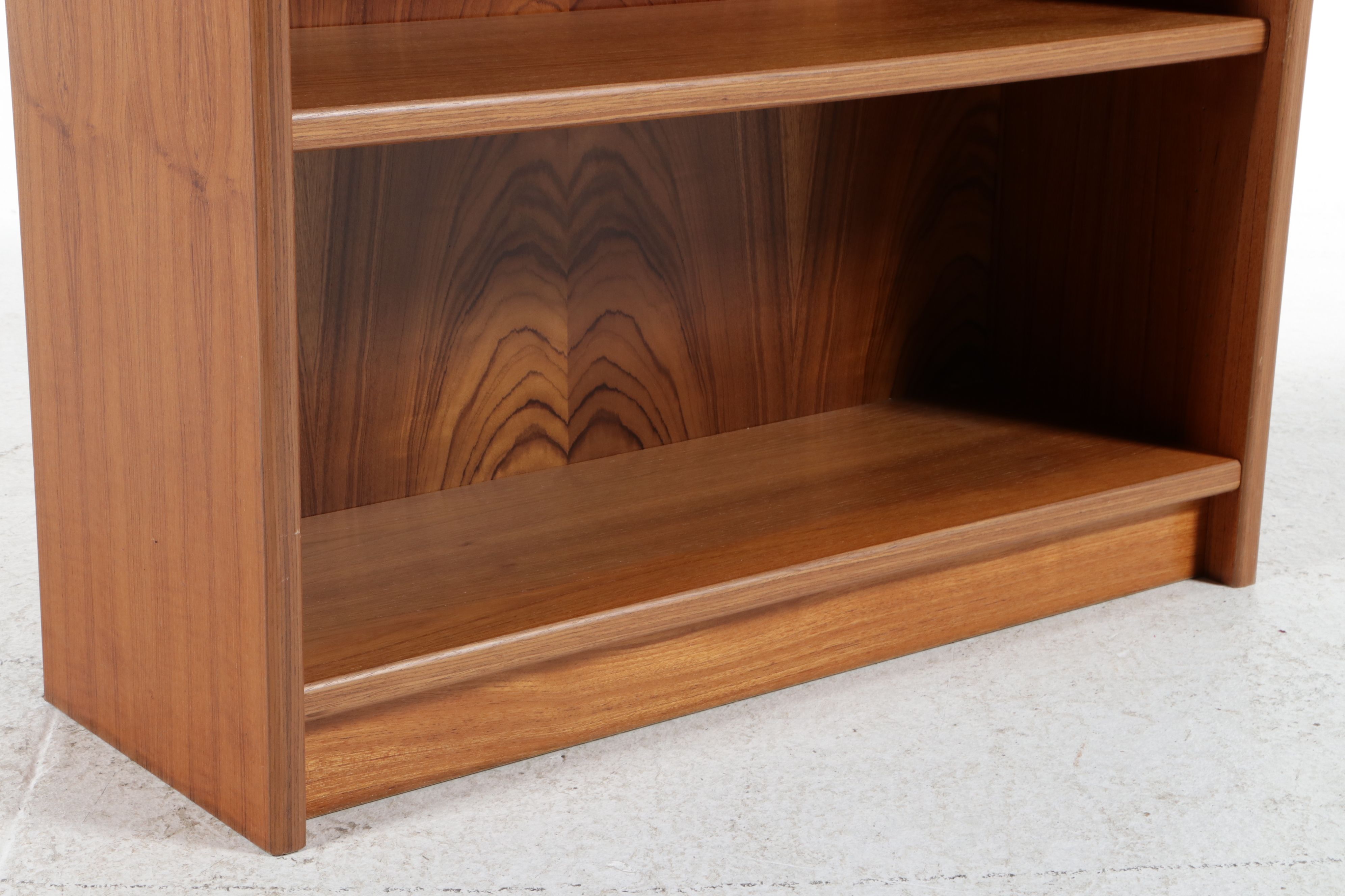 Danish Modern Style Teak Veneer Tall Bookcase, Late 20th Century