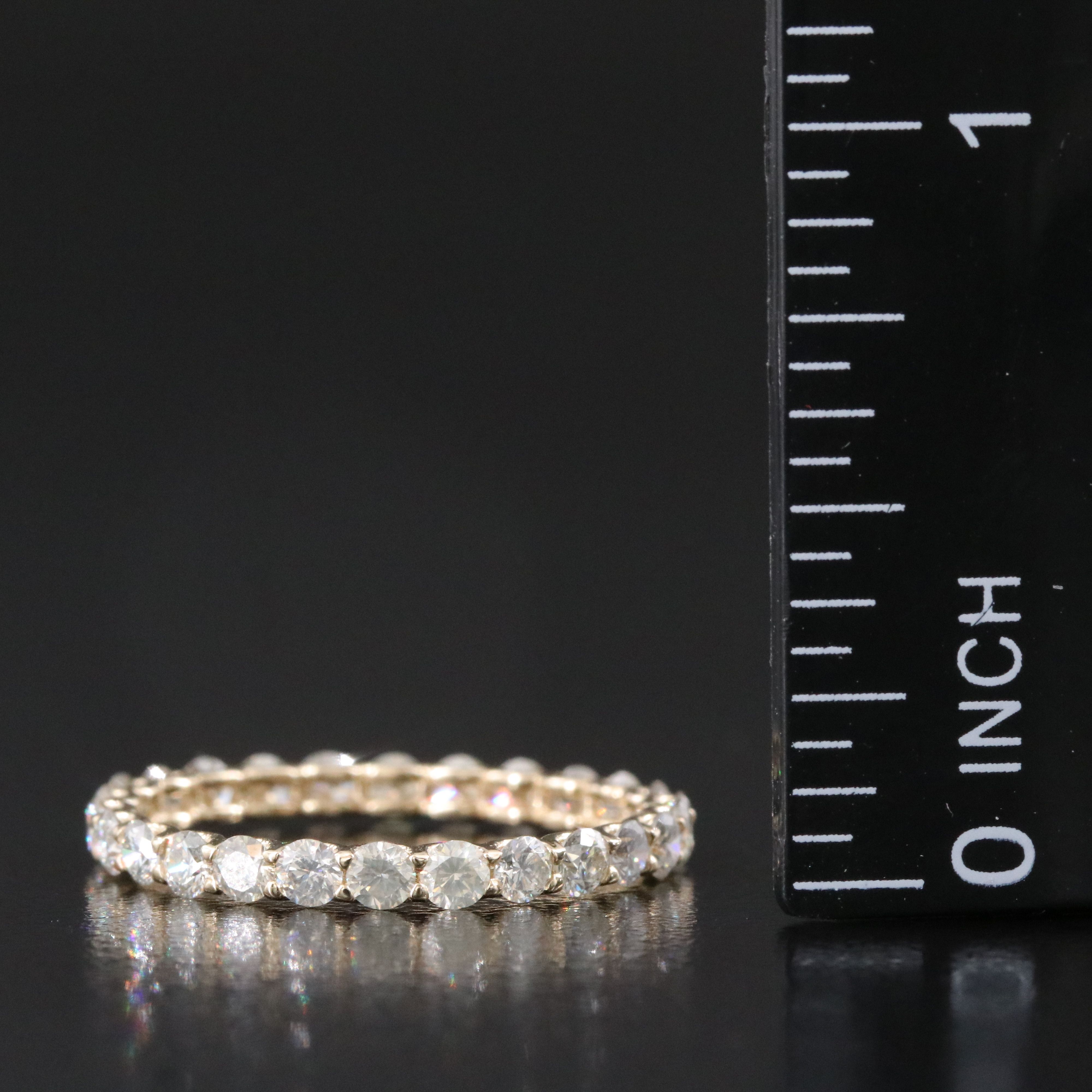 14K 1.36 CTW Diamond Eternity Band with IGI Jewelry Report
