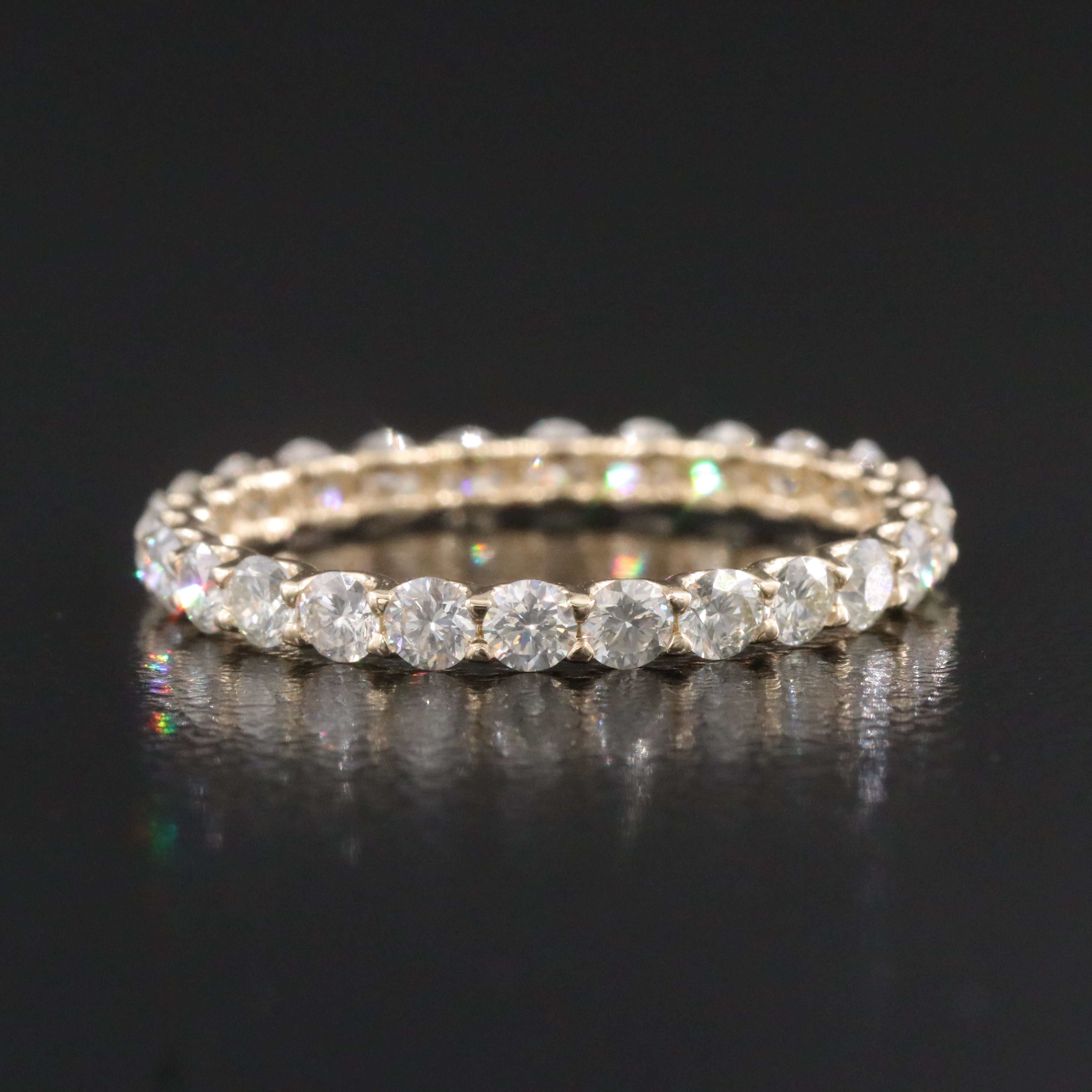 14K 1.36 CTW Diamond Eternity Band with IGI Jewelry Report