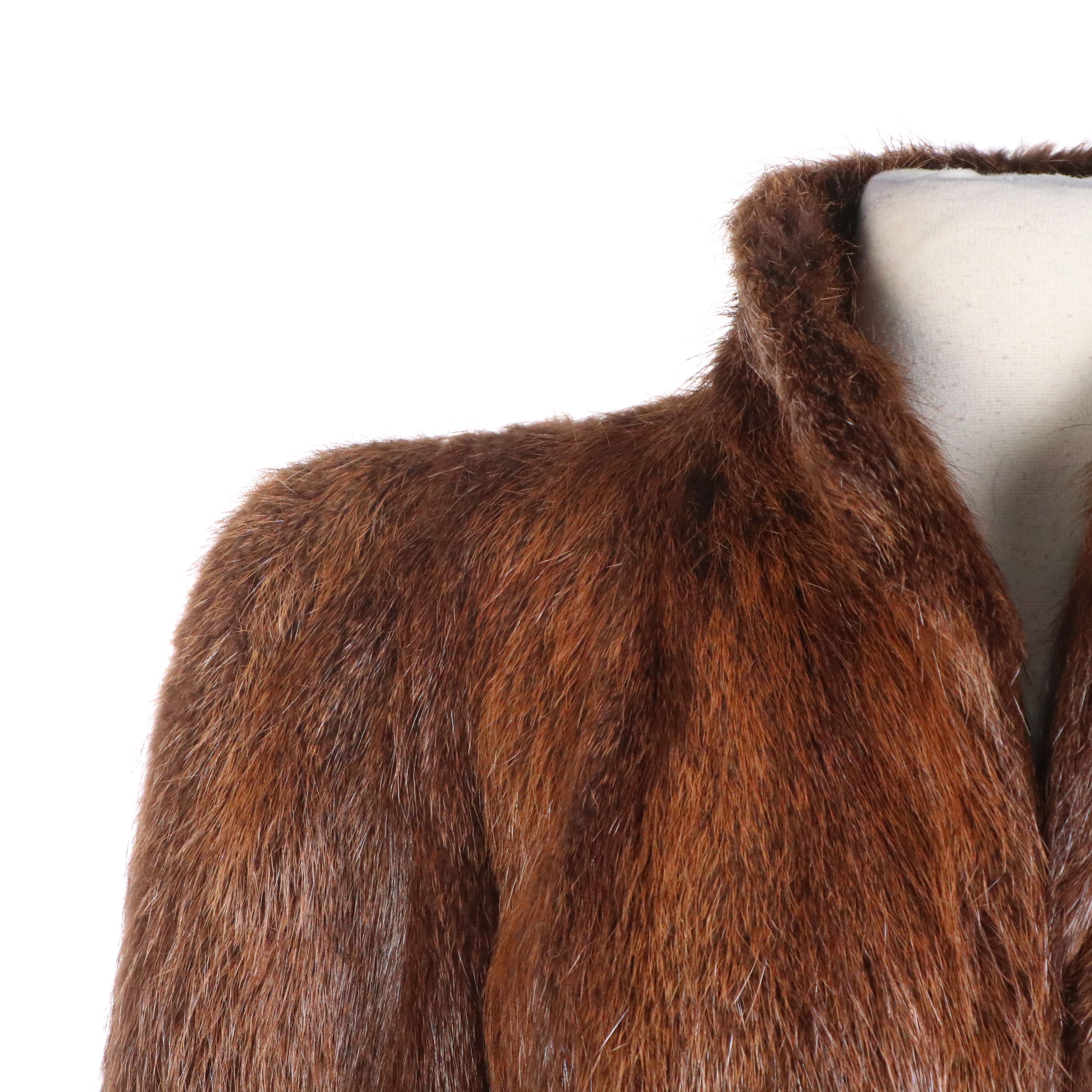 Chilean Natural Beaver Fur Coat