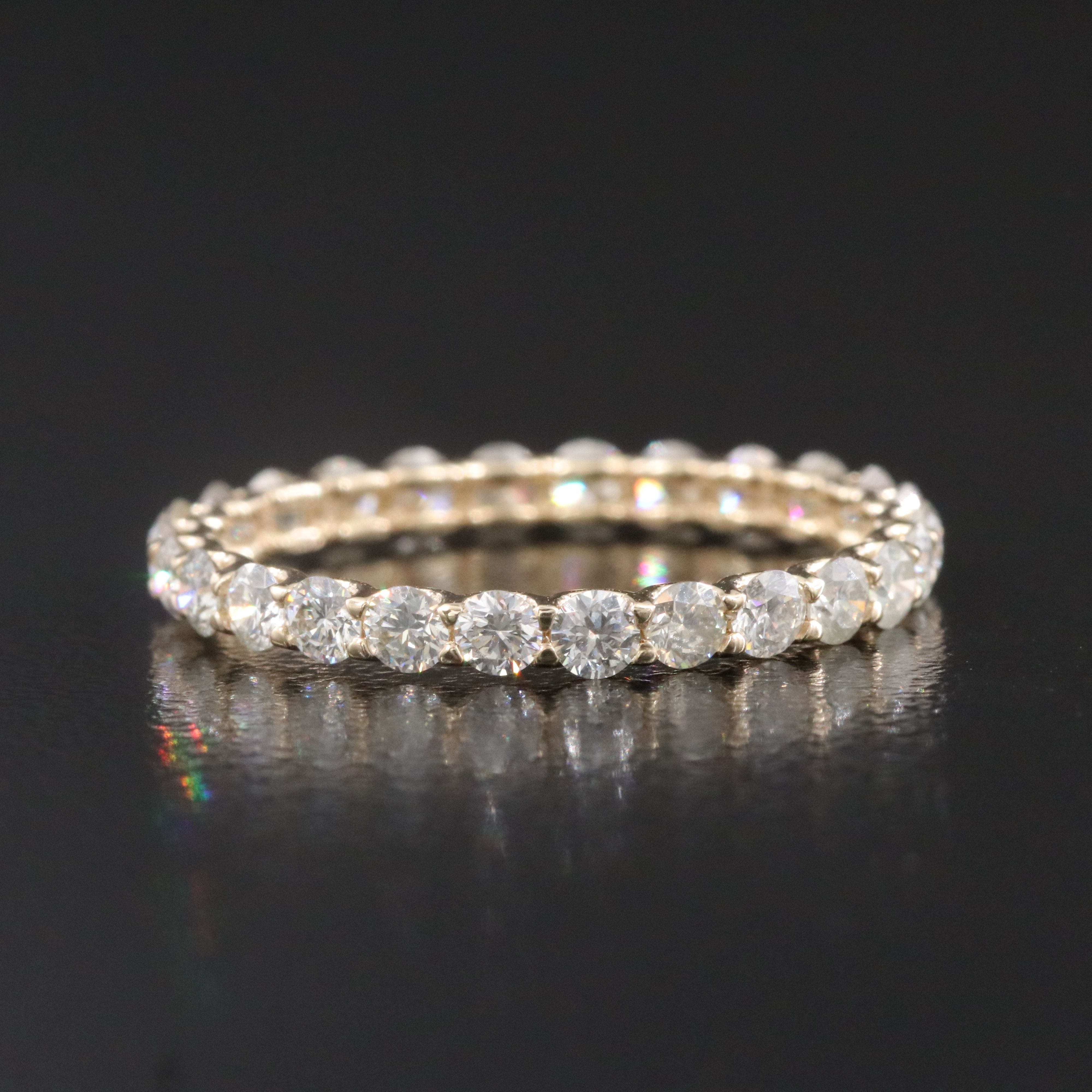 14K 1.36 CTW Diamond Eternity Band with IGI Jewelry Report