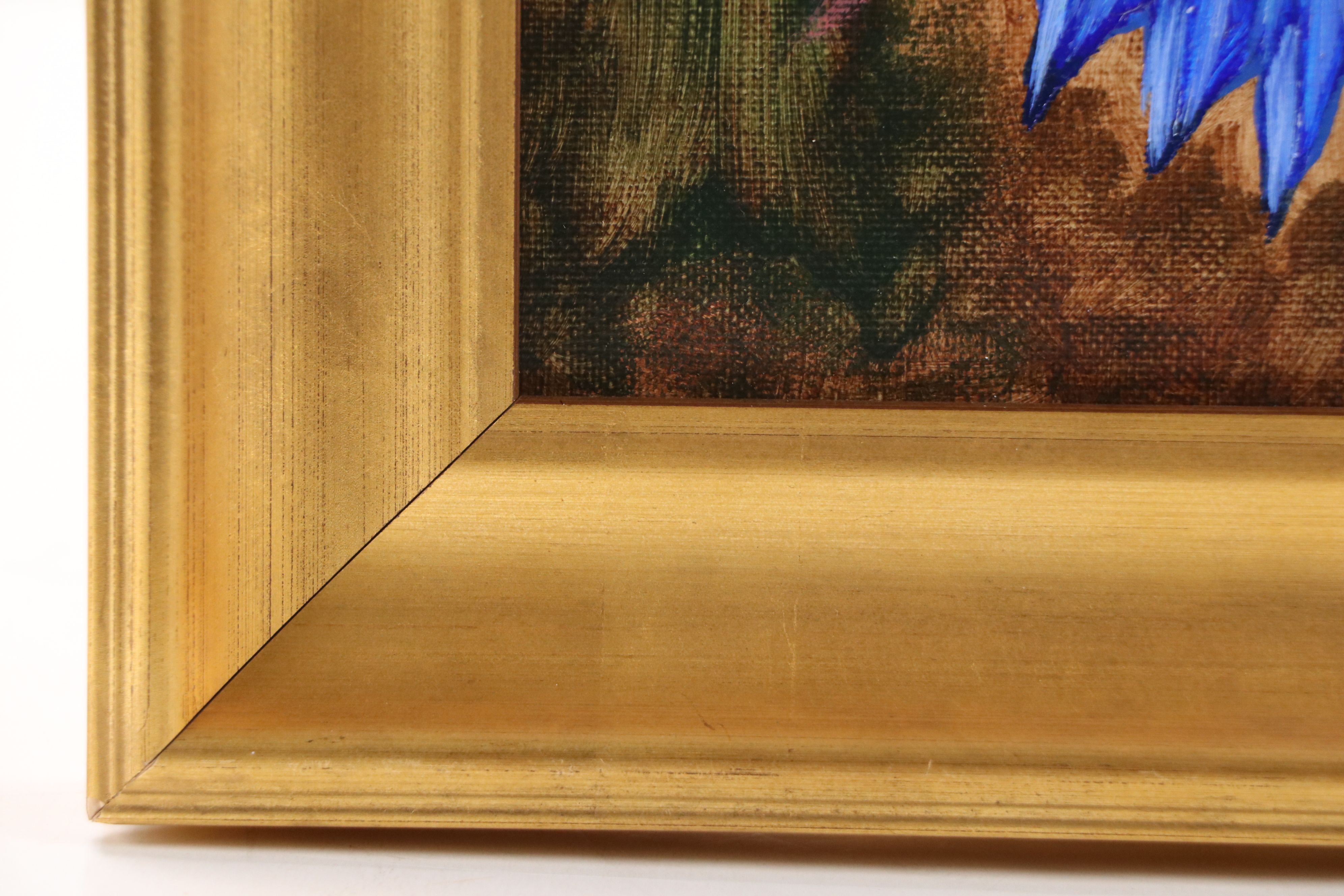 Neville Shenton Oil Painting of Blue Jay