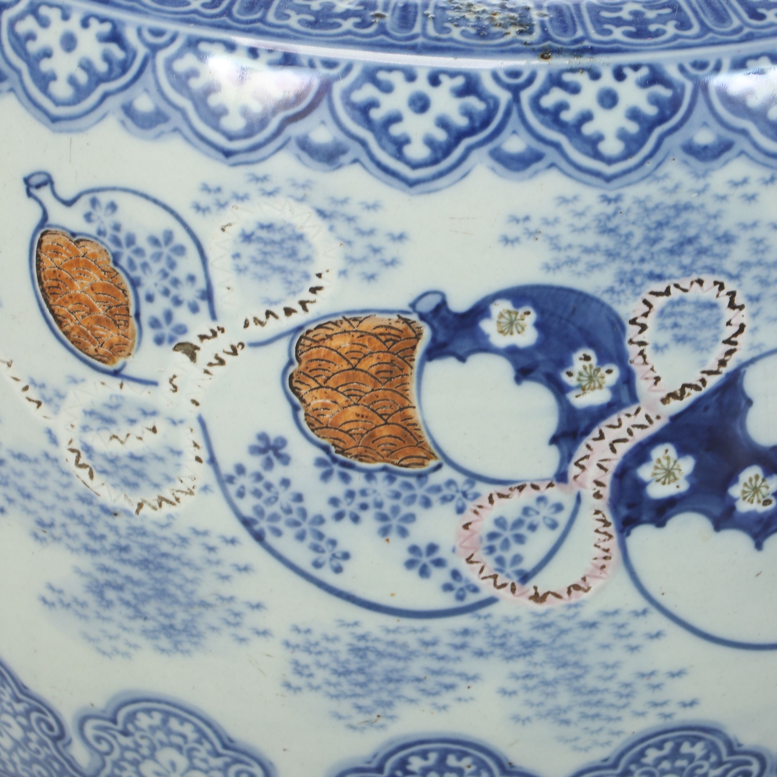 Blue on White Porcelain Jardinière