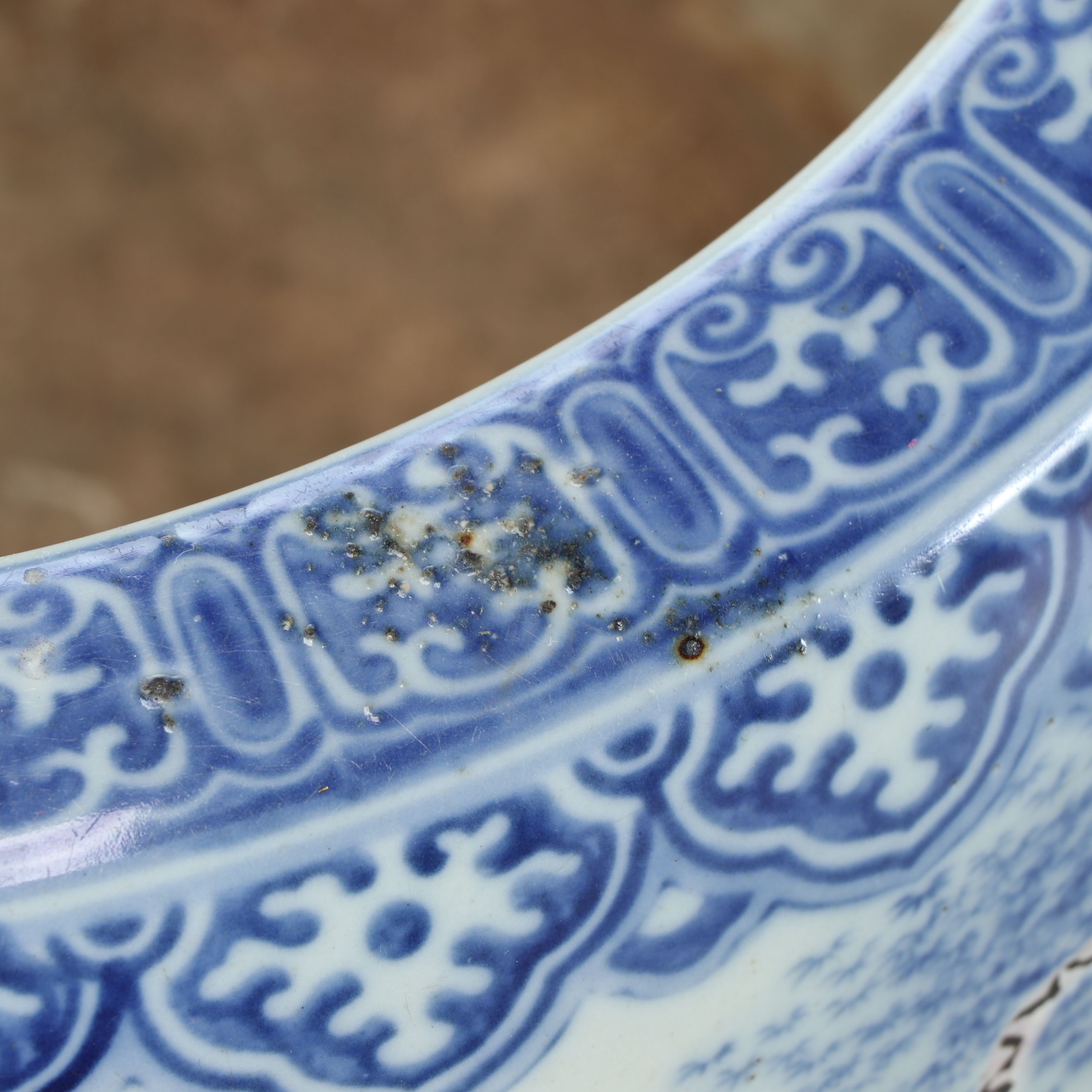 Blue on White Porcelain Jardinière