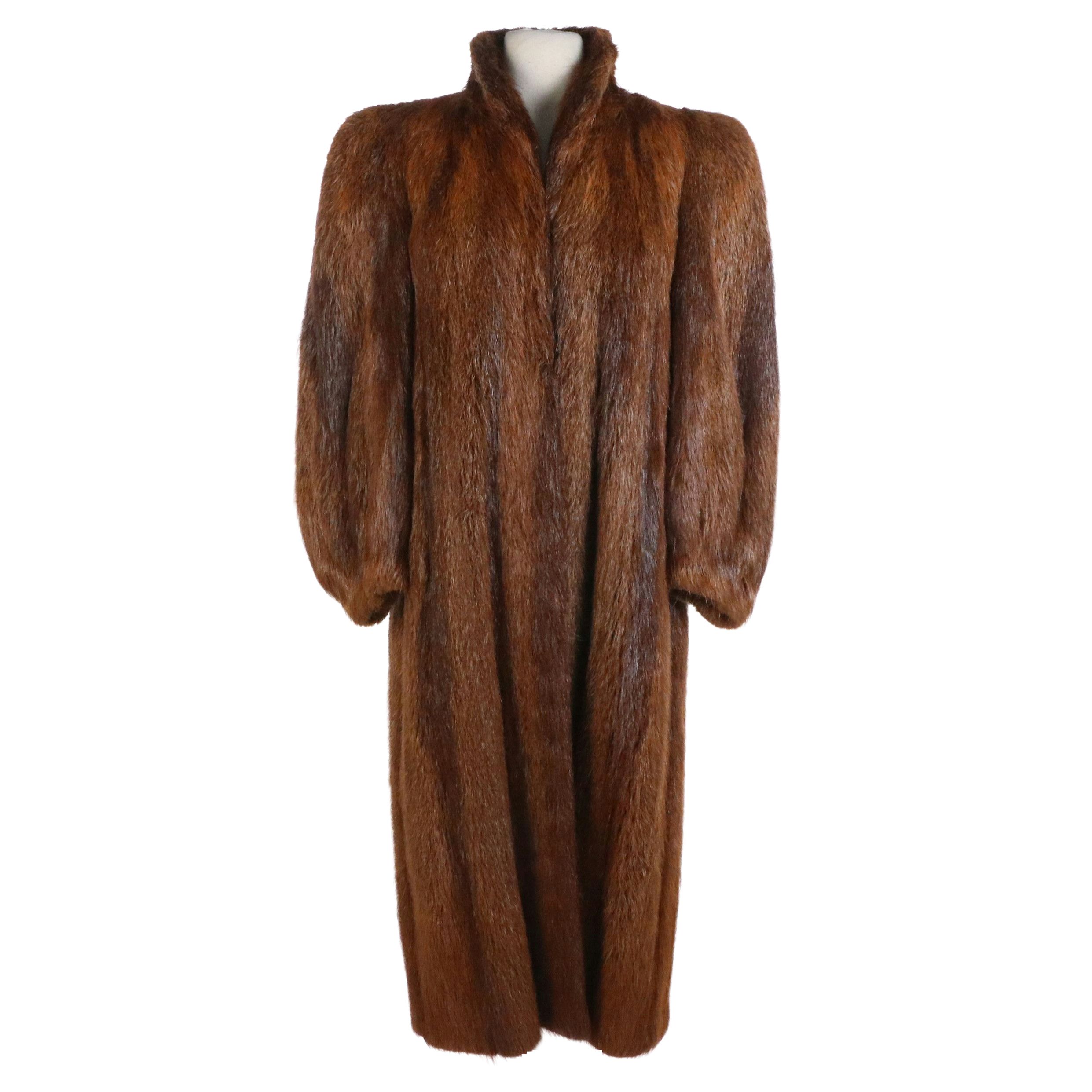Chilean Natural Beaver Fur Coat