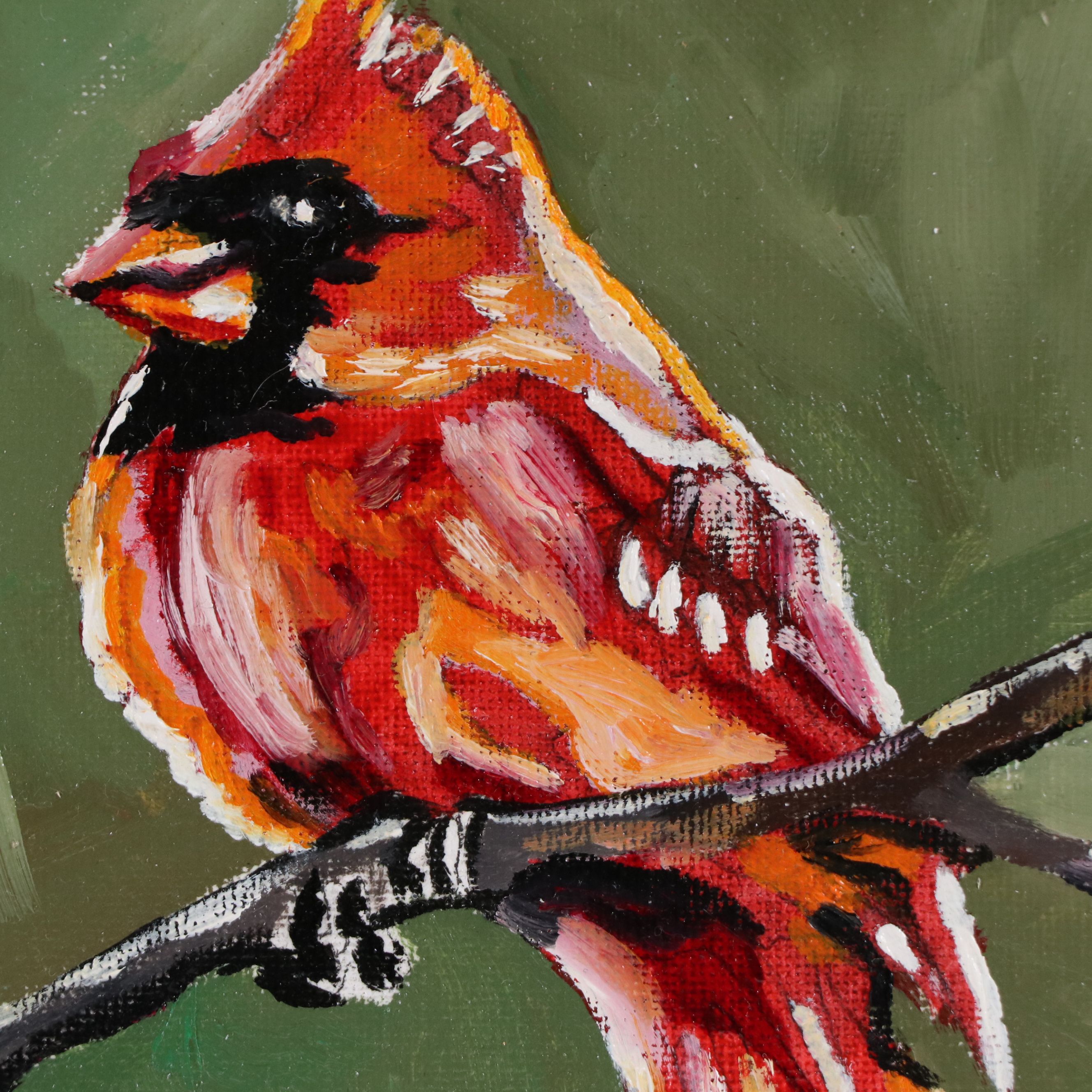 Neville Shenton Oil Painting of Cardinal