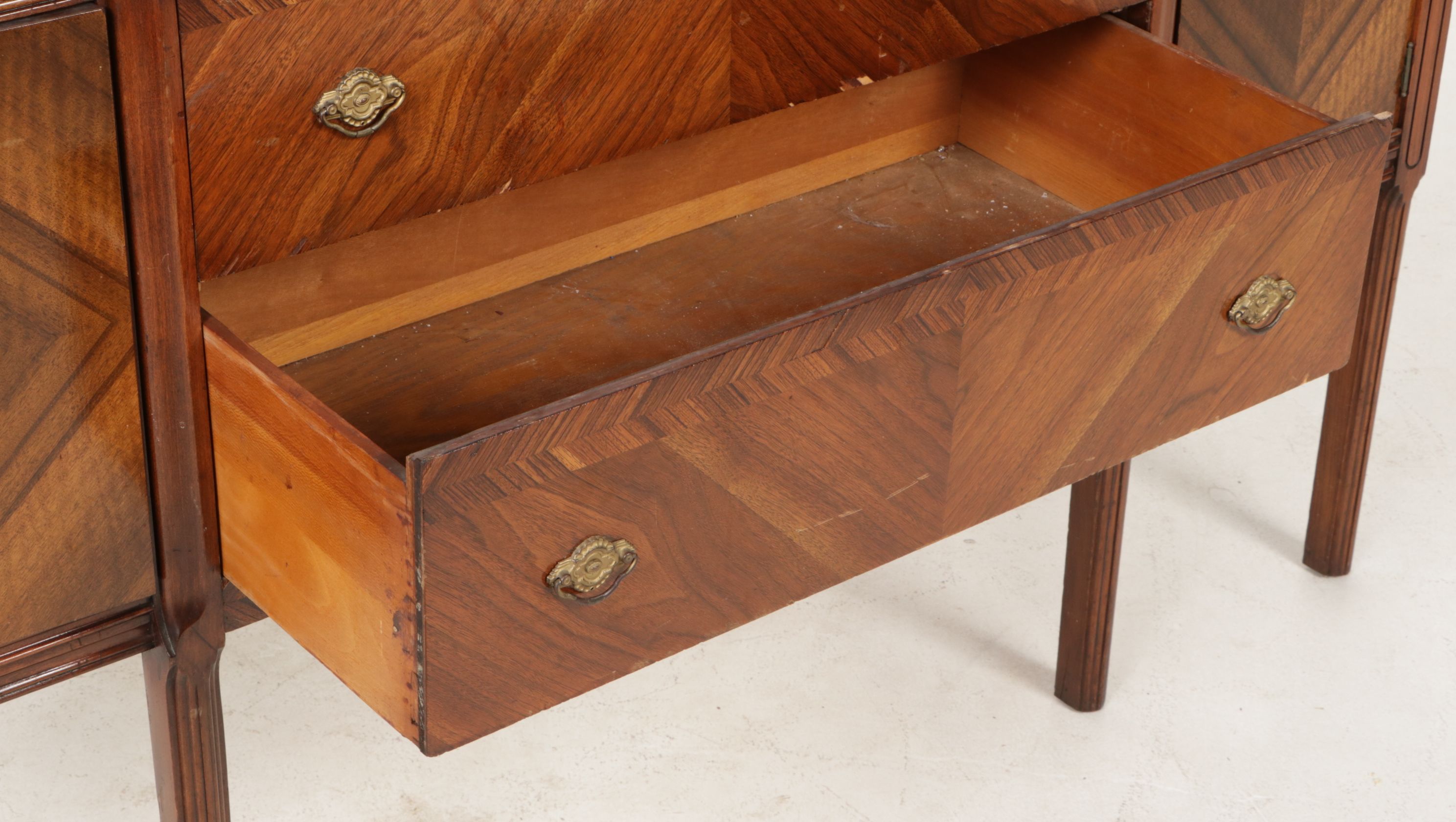 Sheraton Style Walnut Sideboard, Early to Mid-20th Century