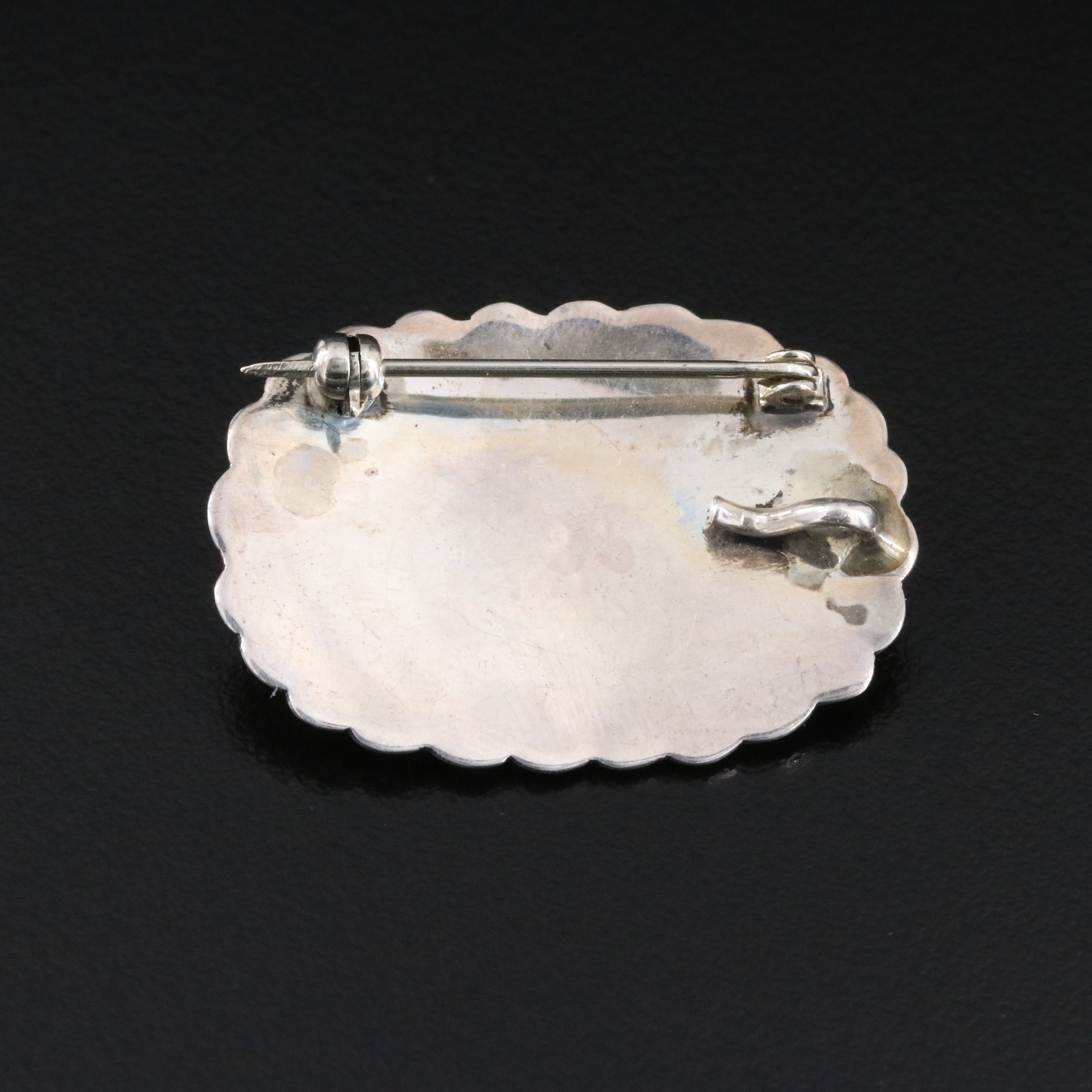 Sterling Turquoise Converter Brooch