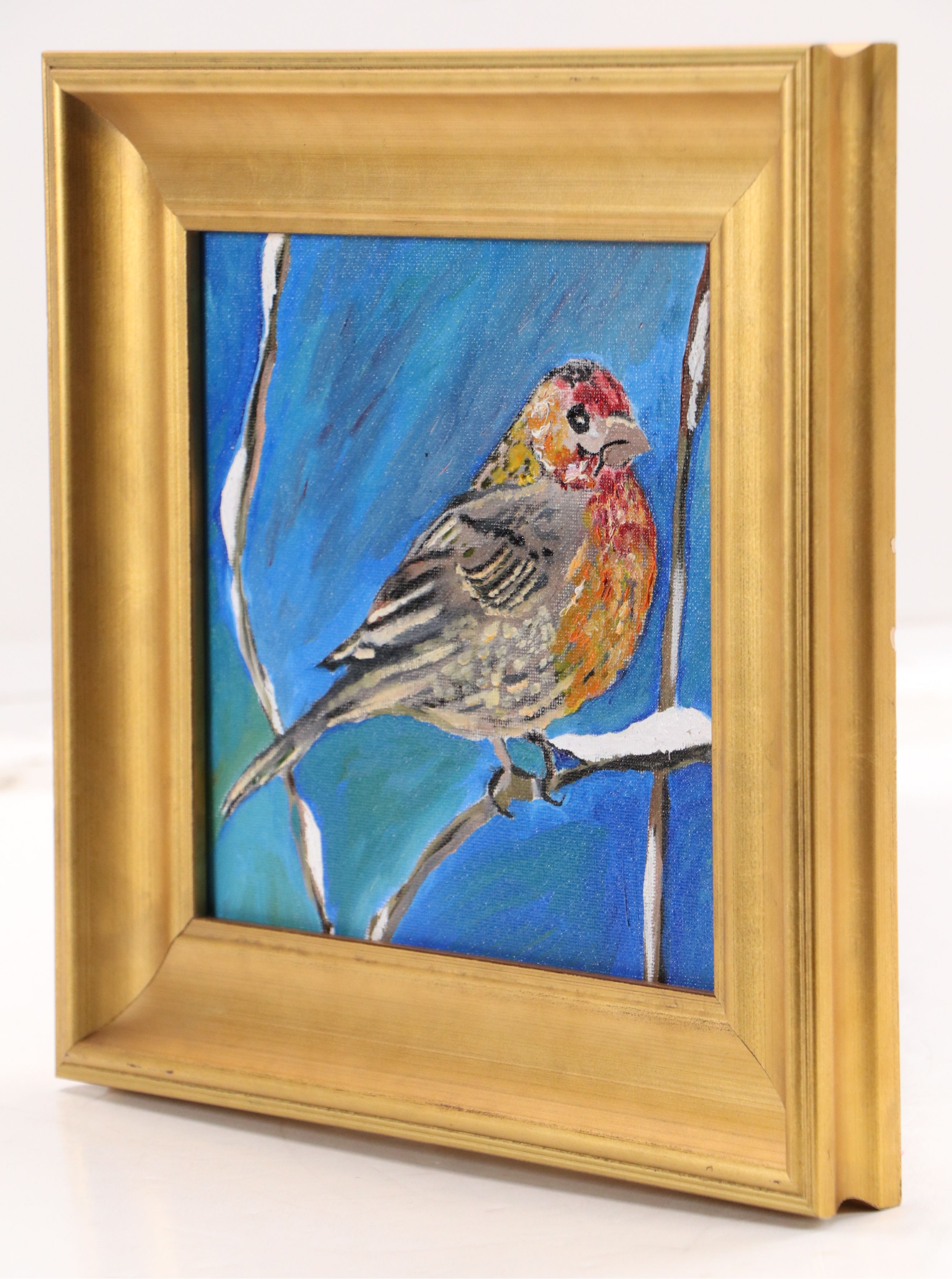 Neville Shenton Oil Painting of House Finch