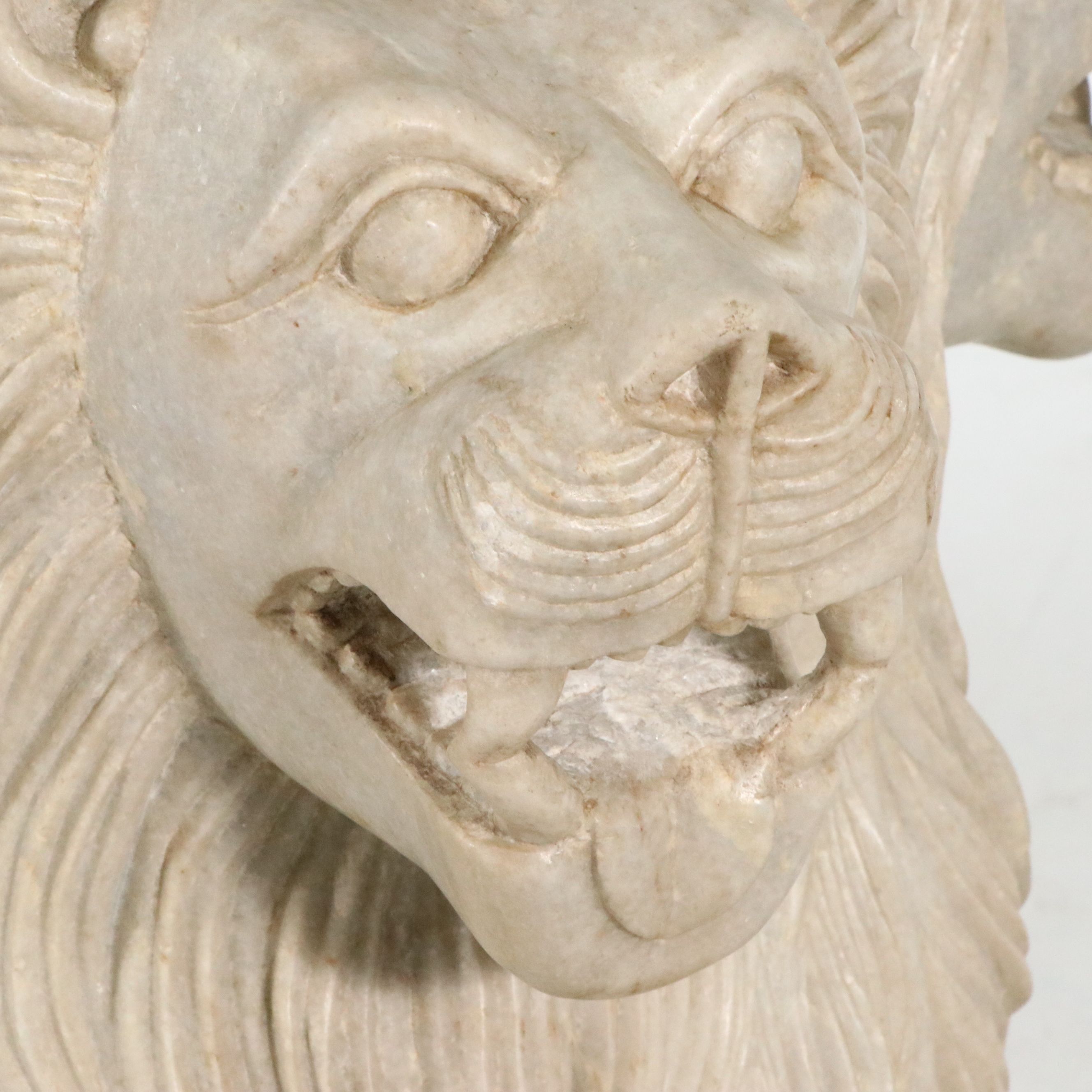 Indian Lion Capital at Sarnath "Ashoka Stambh" Carved Stone Lion Sculpture