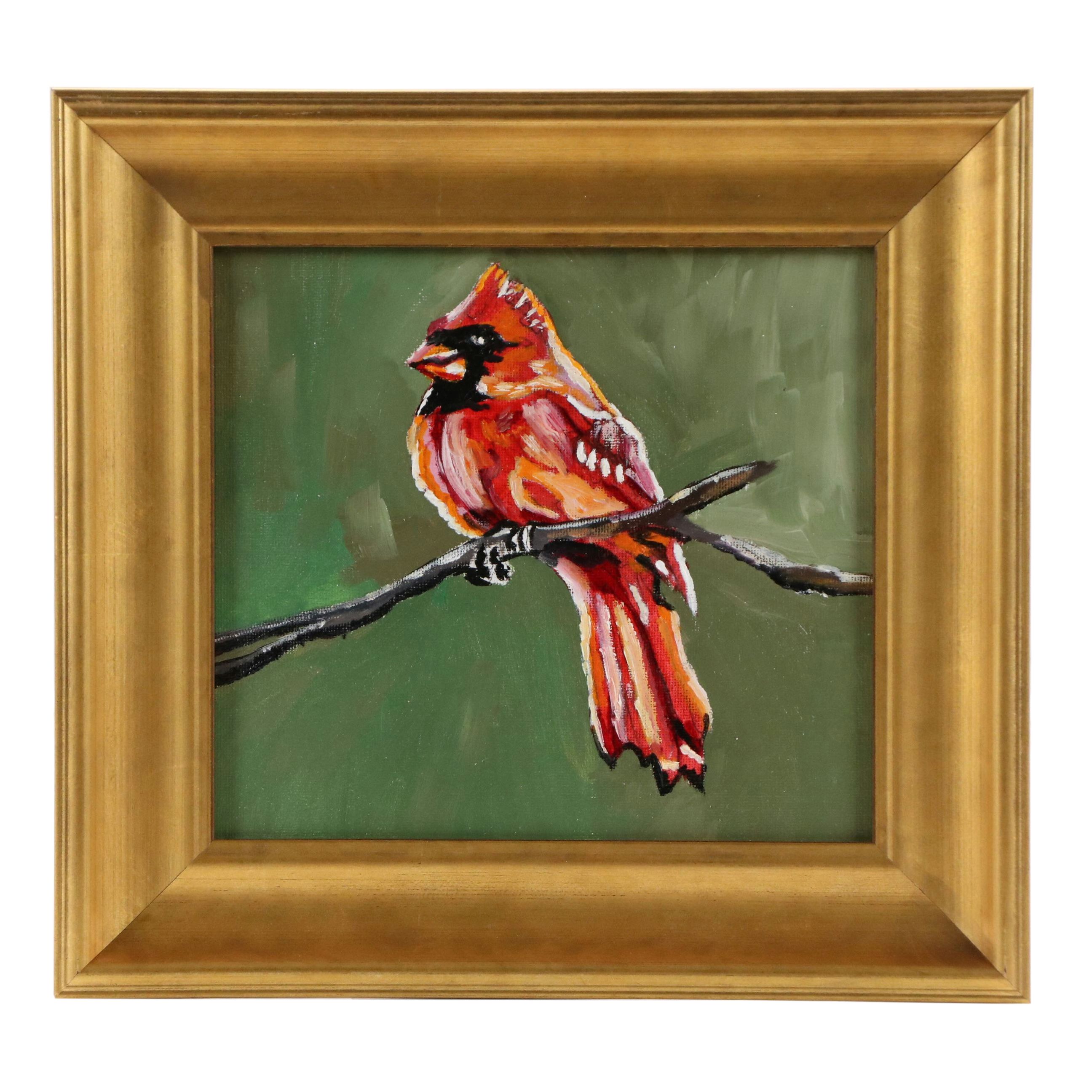 Neville Shenton Oil Painting of Cardinal