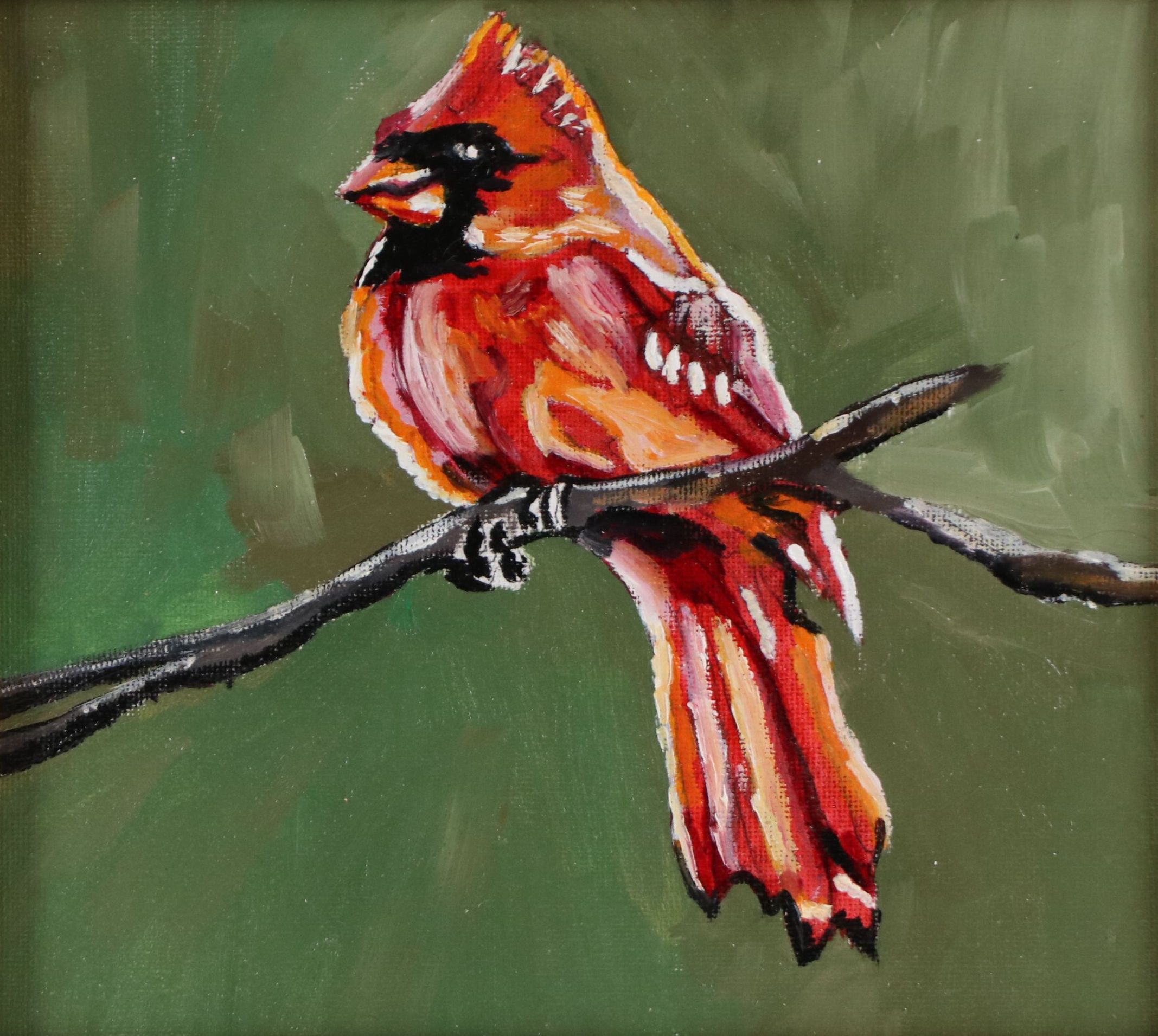 Neville Shenton Oil Painting of Cardinal