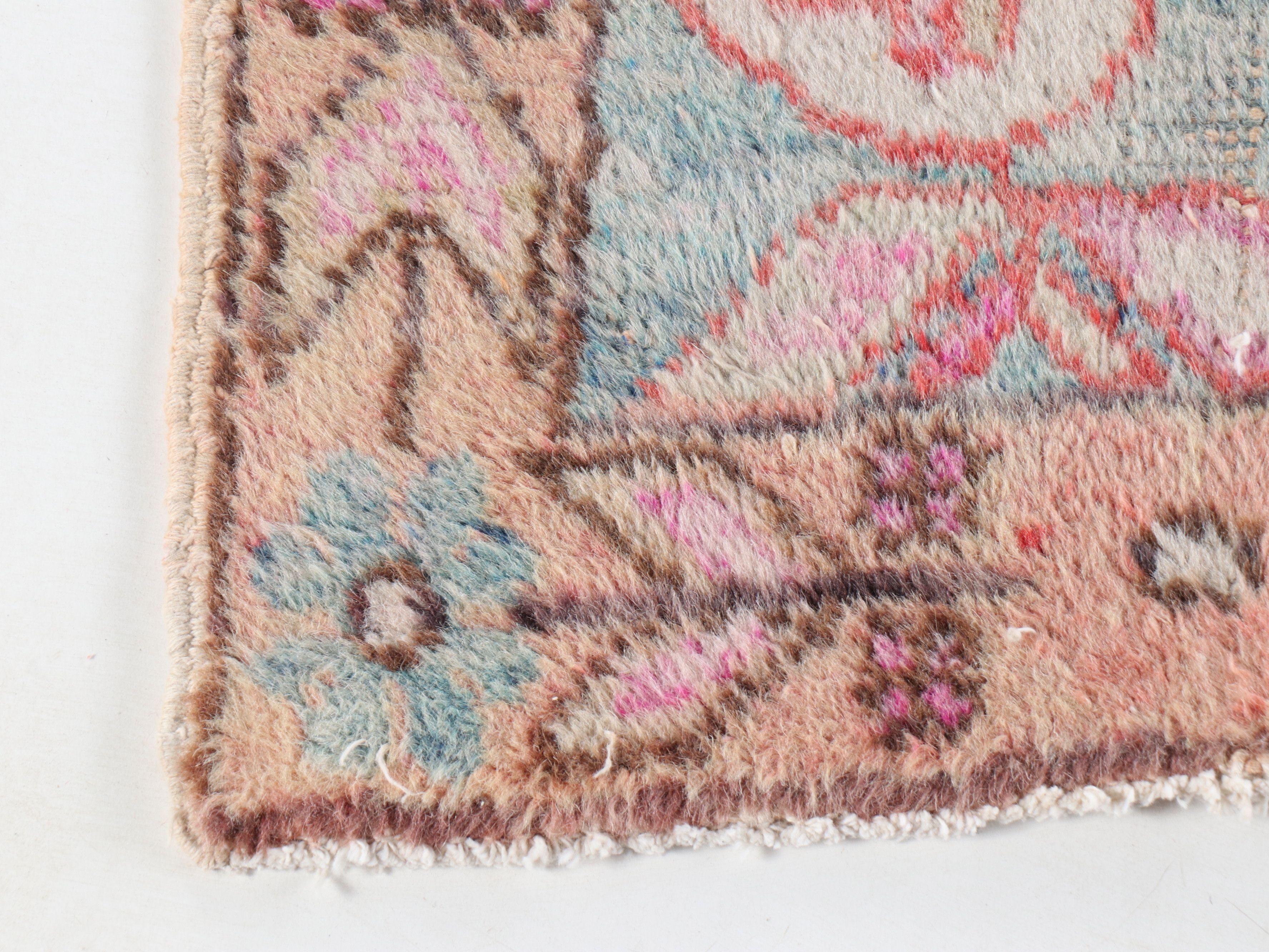 4'1 x 6'5 Hand-Knotted Turkish Anatolian Oushak Area Rug