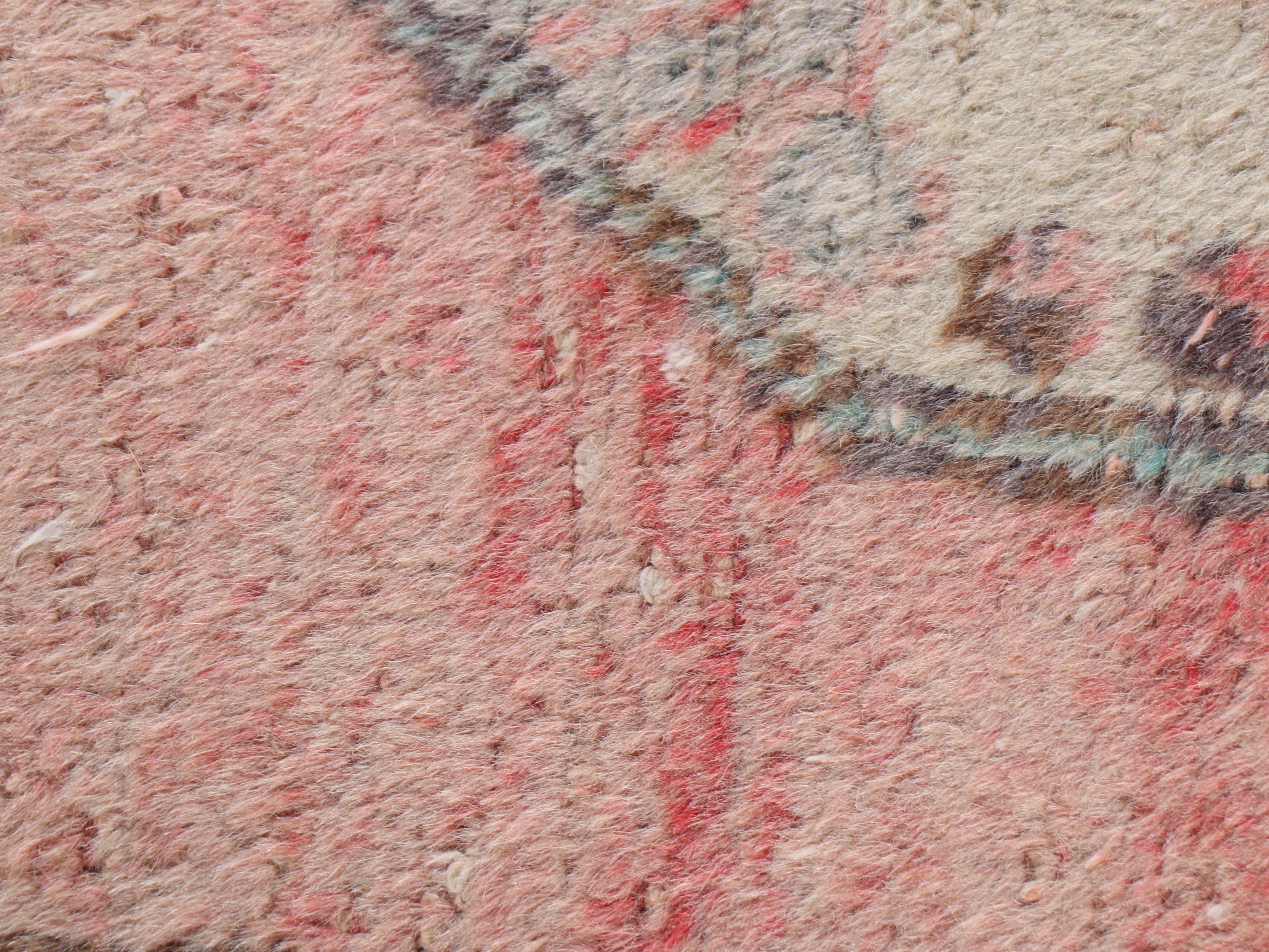 4'1 x 6'5 Hand-Knotted Turkish Anatolian Oushak Area Rug