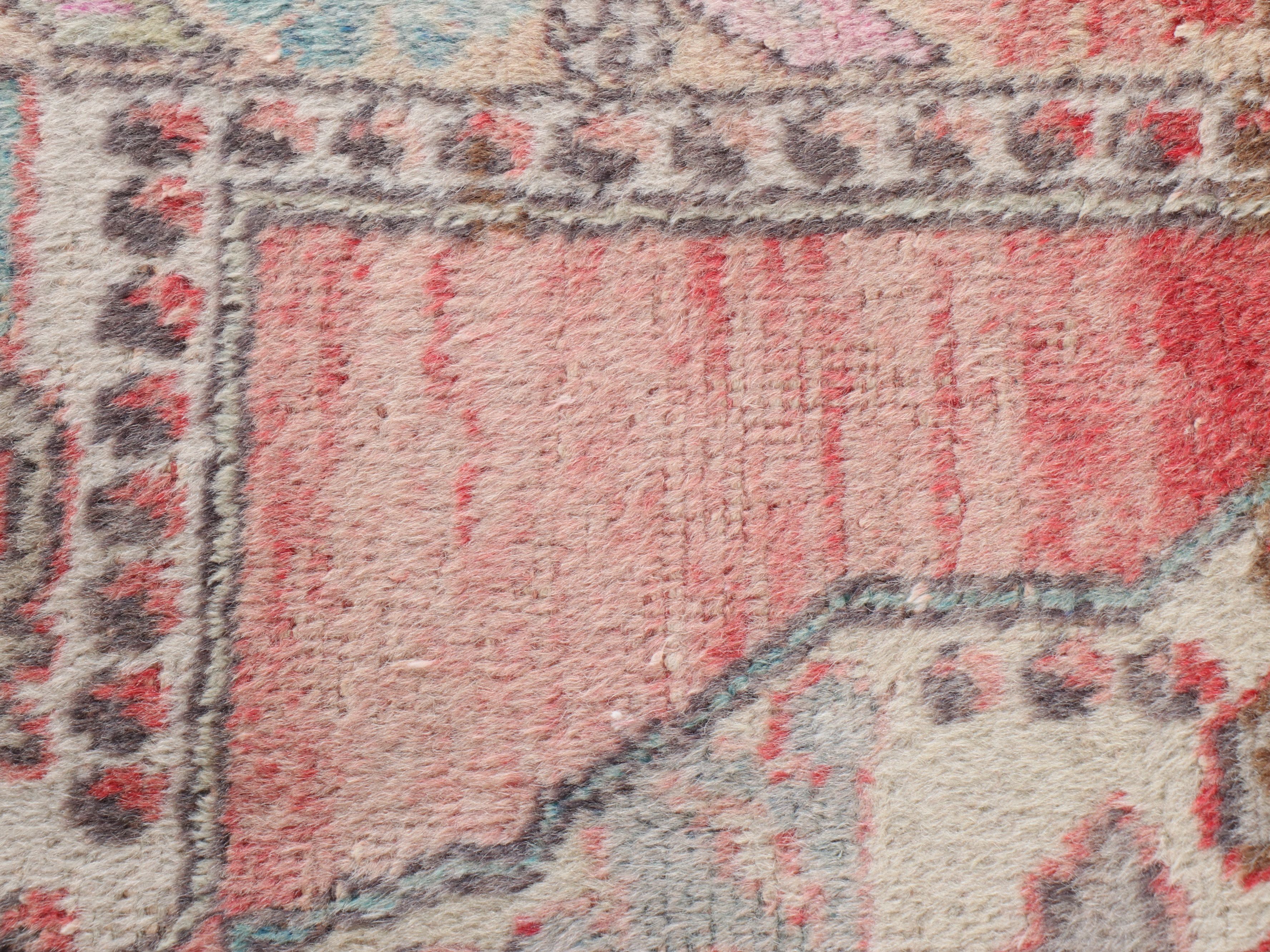 4'1 x 6'5 Hand-Knotted Turkish Anatolian Oushak Area Rug