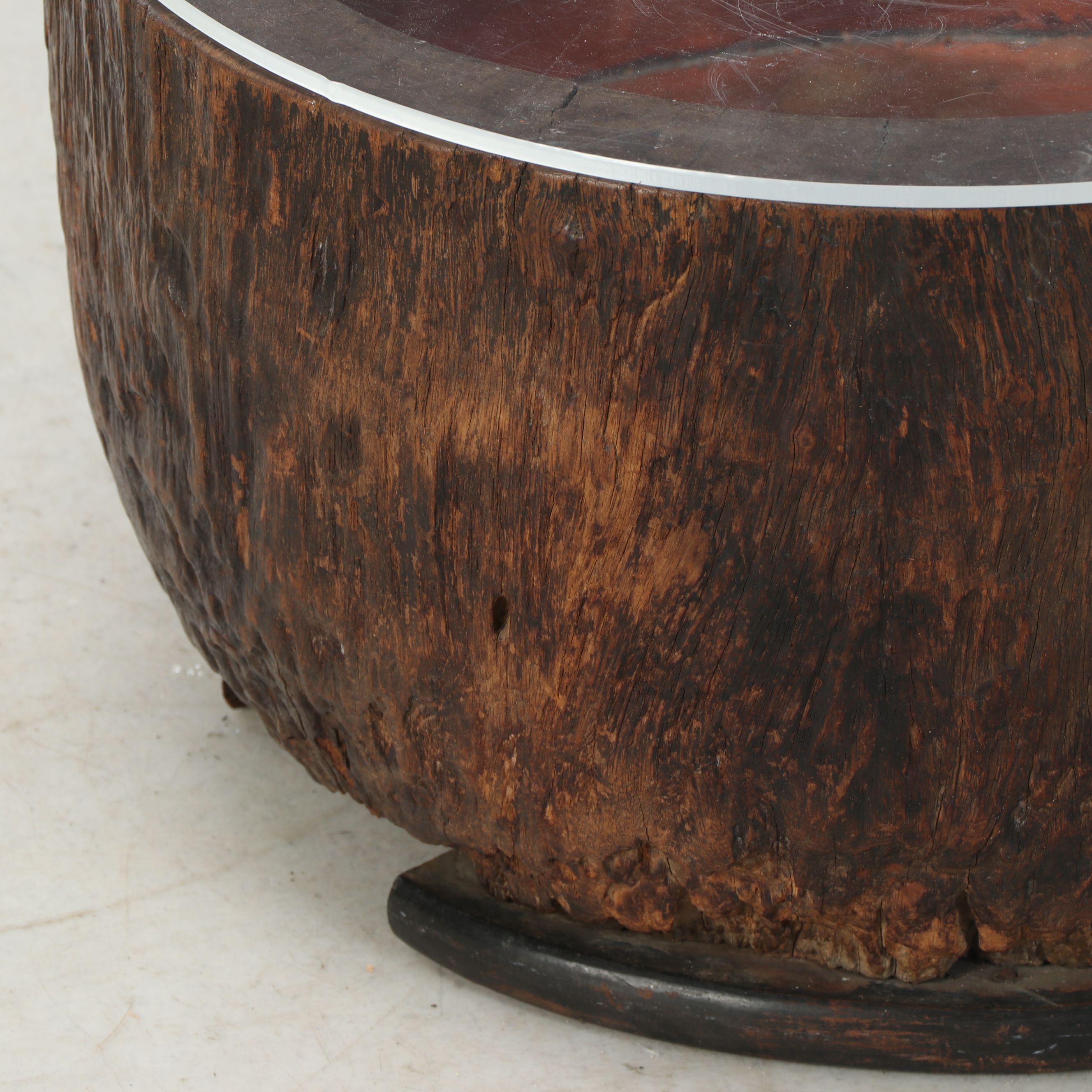 Antique Japanese Wood and Copper Brazier