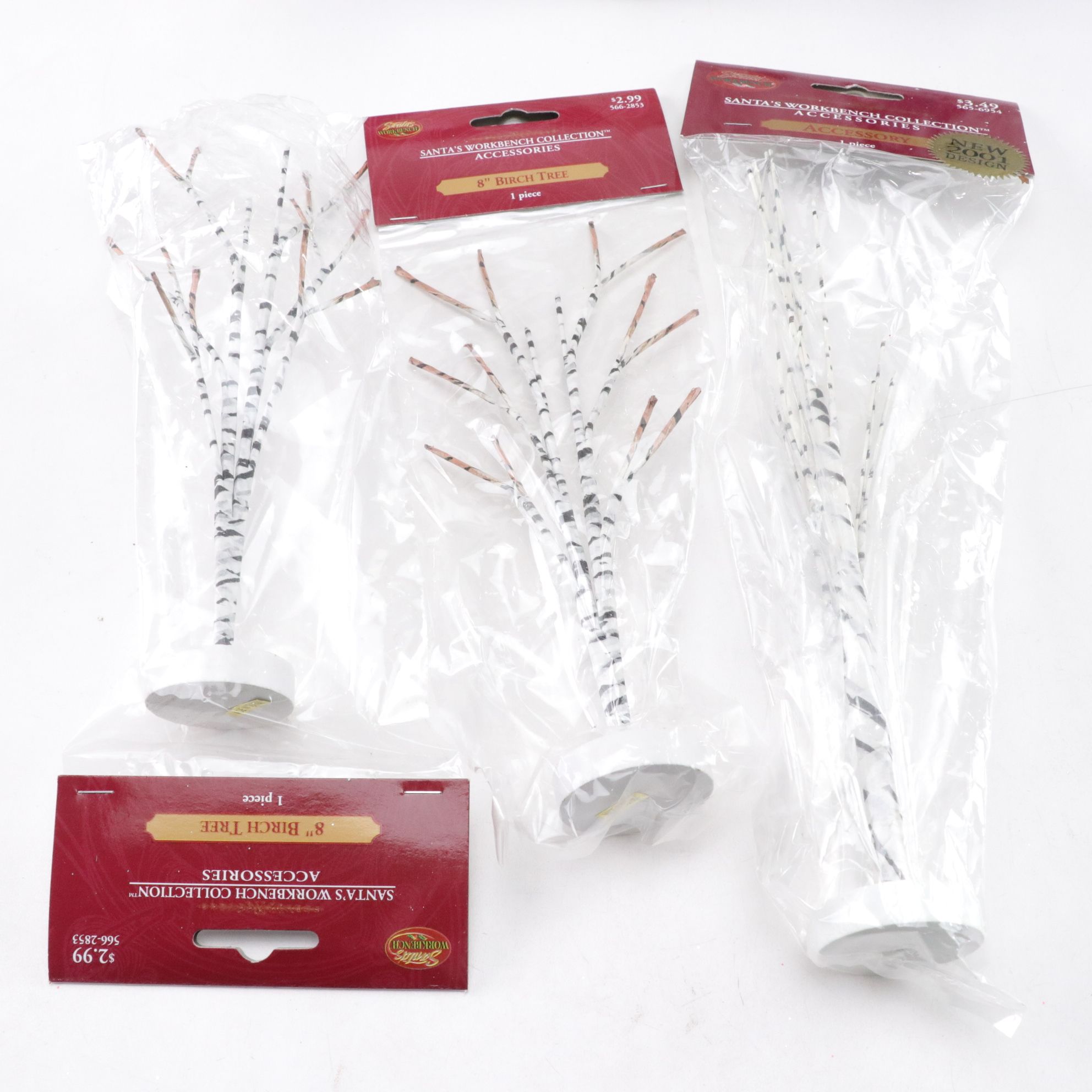 Shiny-Brite Bottle Brush Glitter Christmas Trees with More Birch Trees & Decor