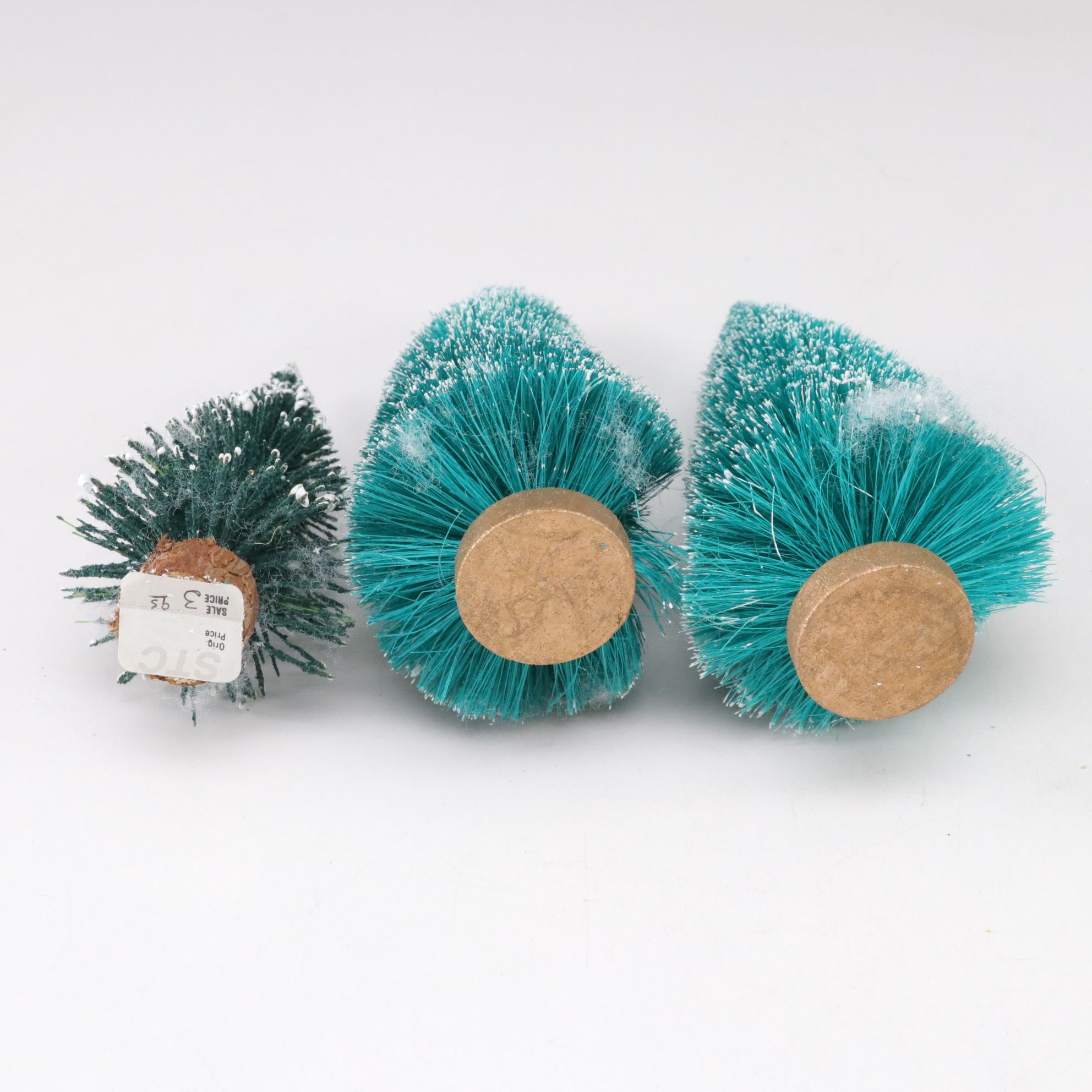 Shiny-Brite Bottle Brush Glitter Christmas Trees with More Birch Trees & Decor