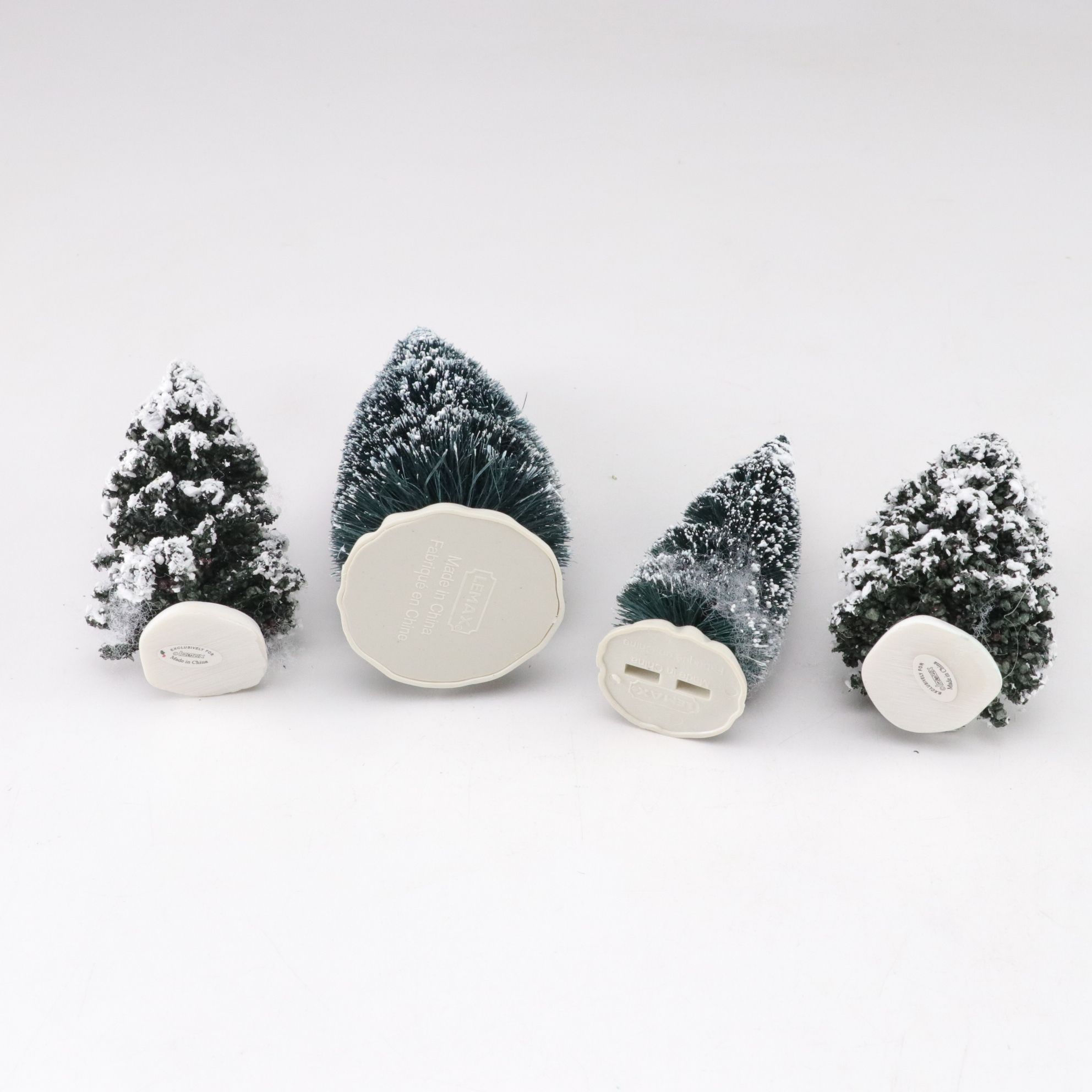 Shiny-Brite Bottle Brush Glitter Christmas Trees with More Birch Trees & Decor