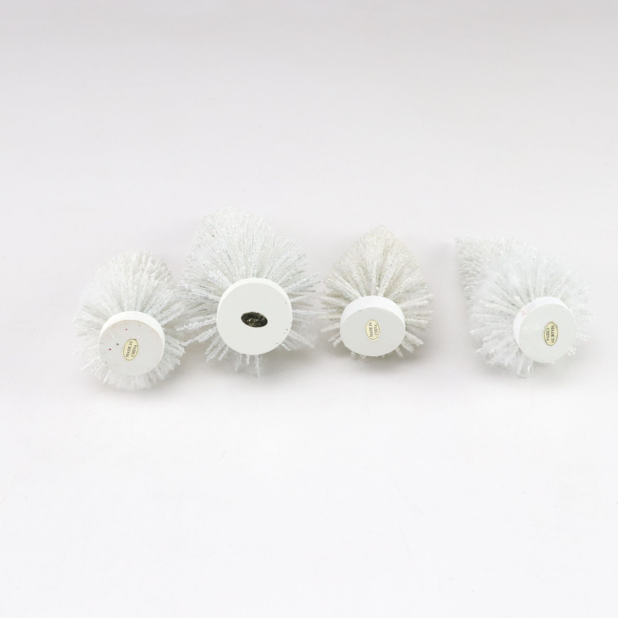 Shiny-Brite Bottle Brush Glitter Christmas Trees with More Birch Trees & Decor