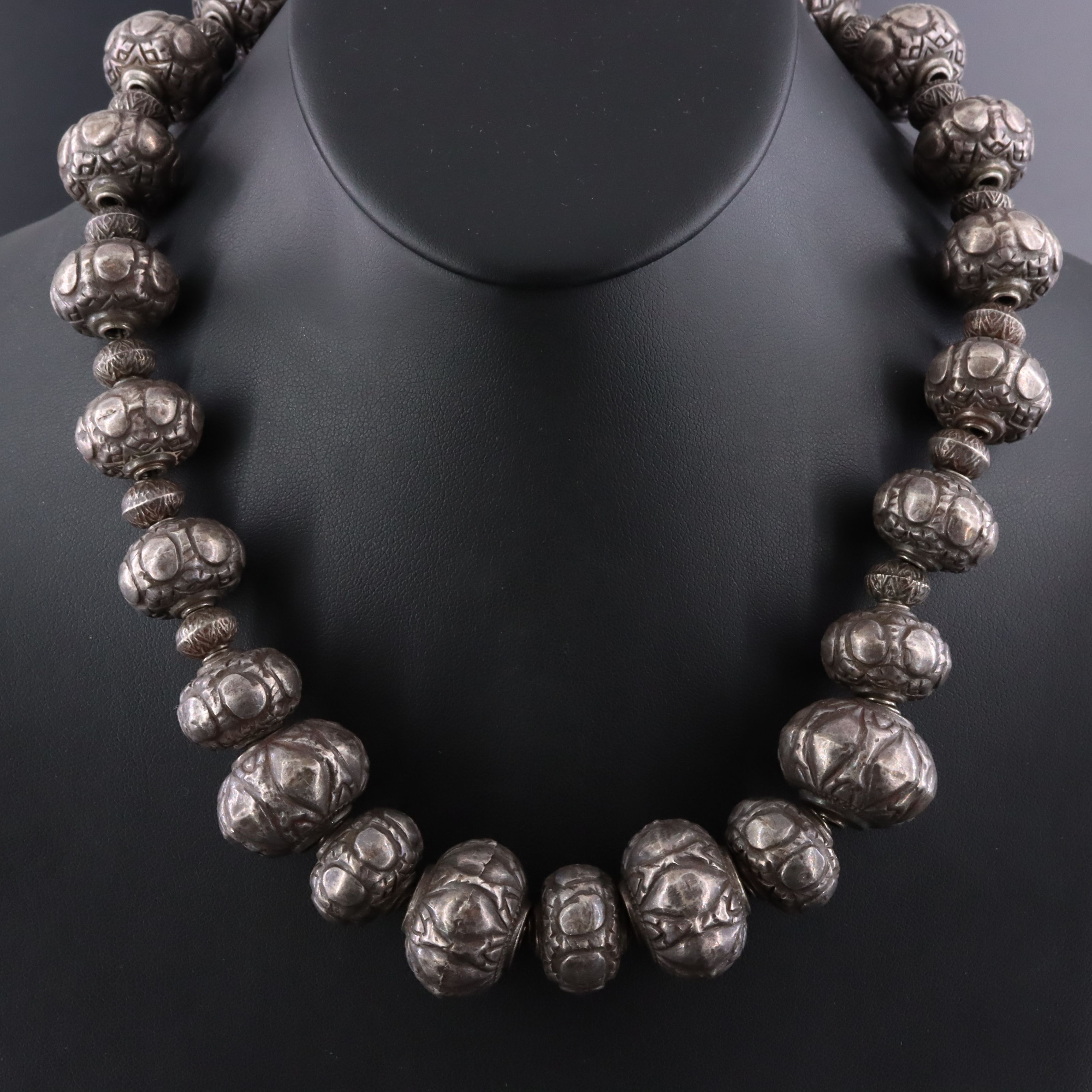 South Asian 950 Silver Bead Necklace