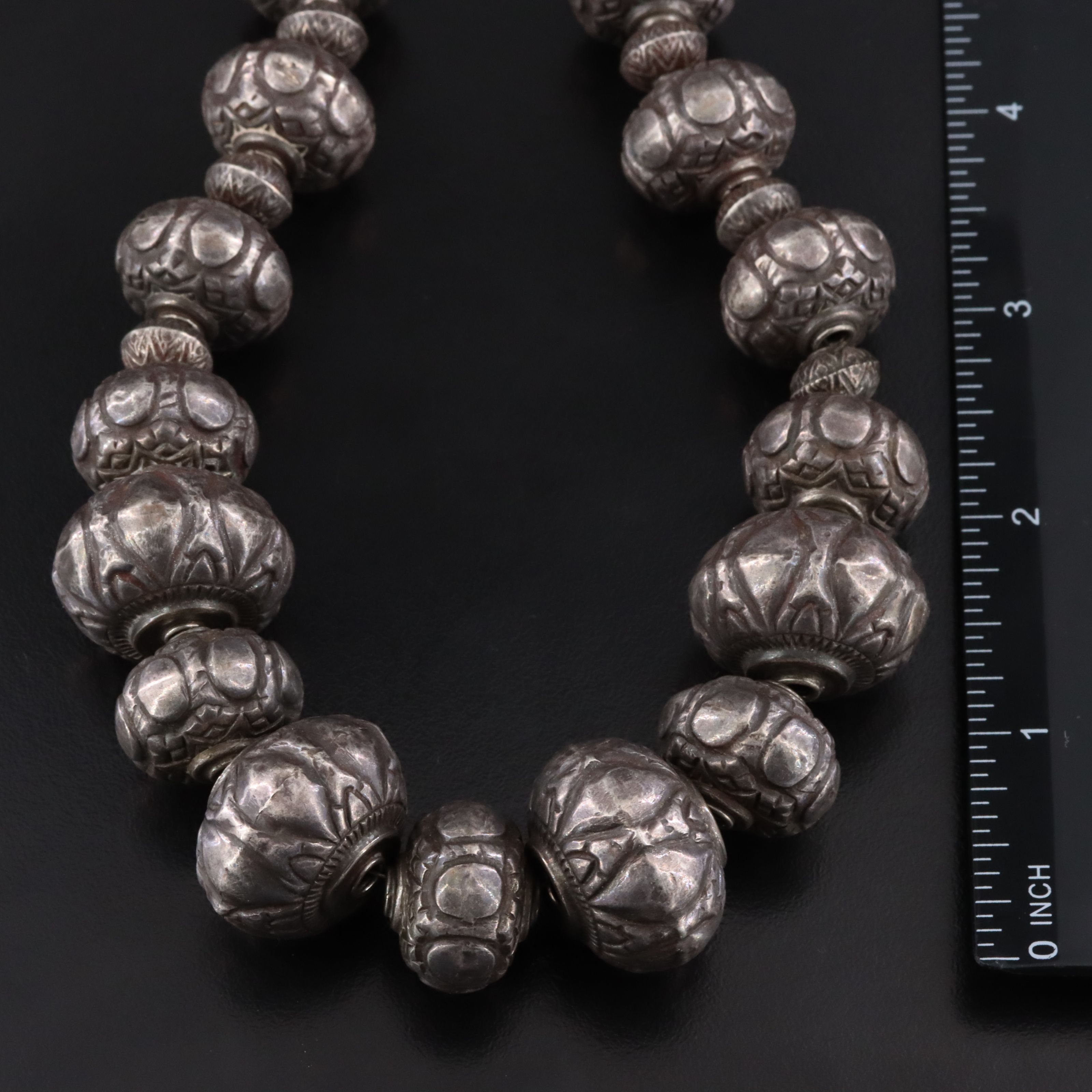 South Asian 950 Silver Bead Necklace