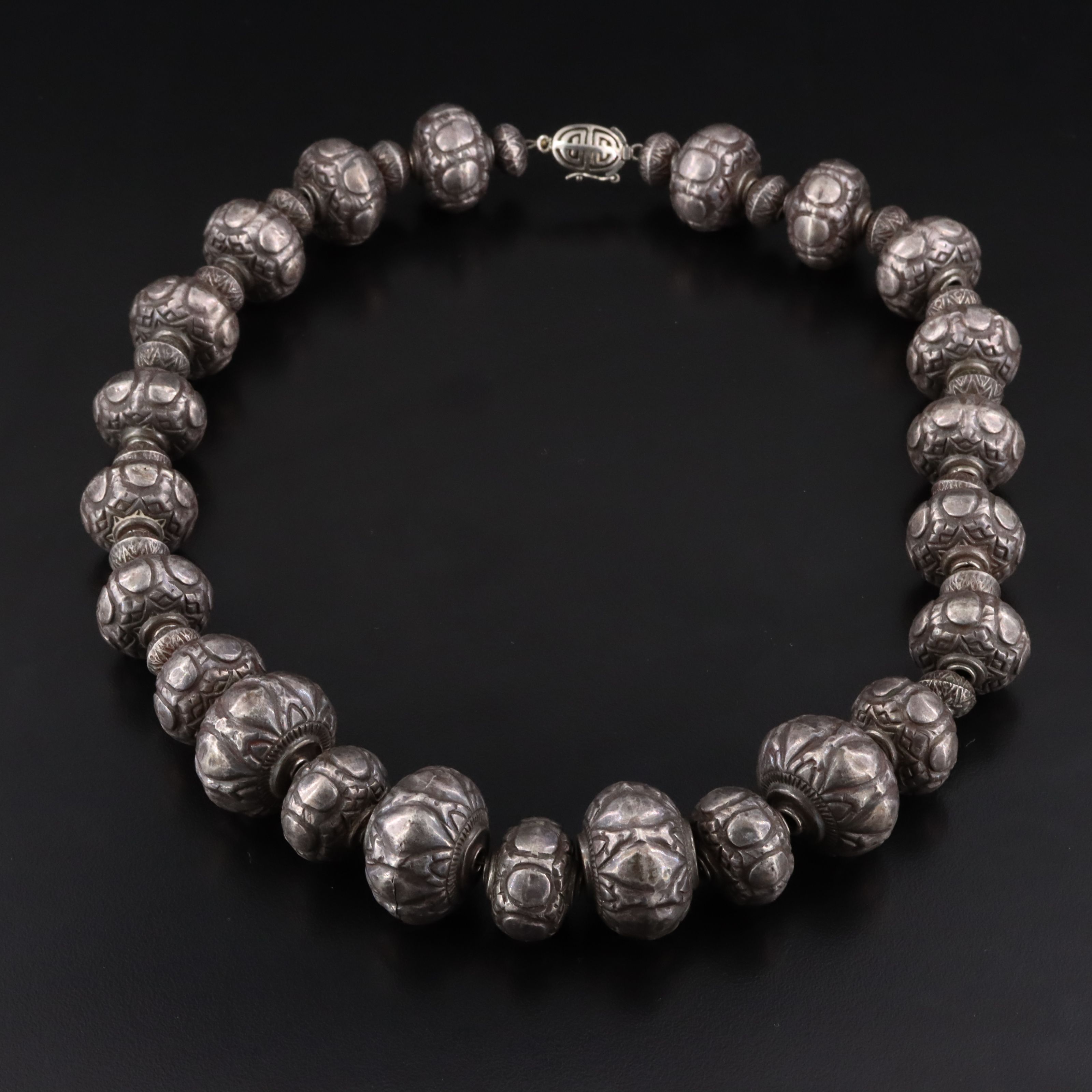 South Asian 950 Silver Bead Necklace