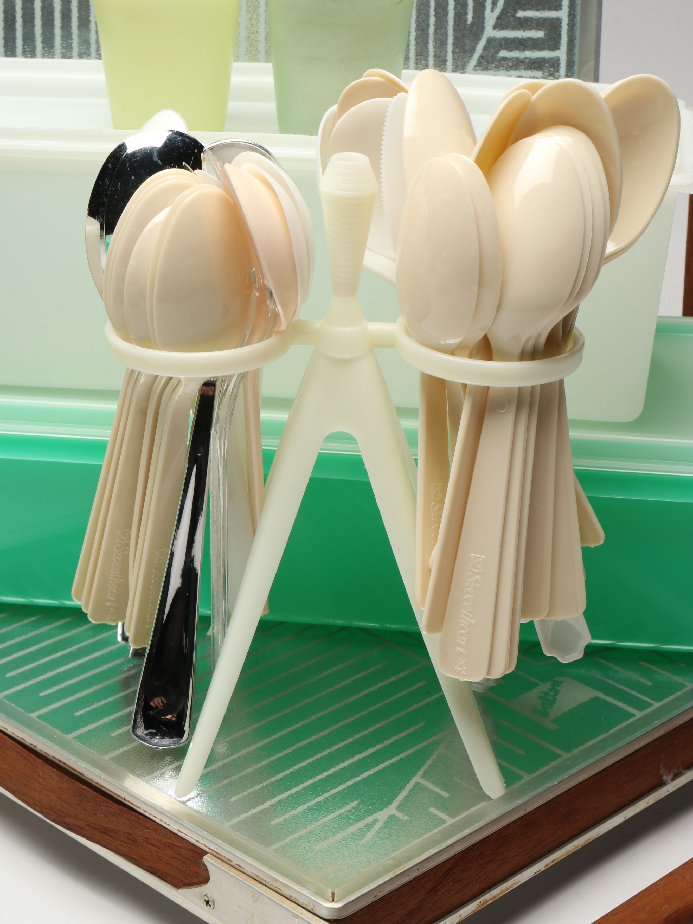 MCM Salton Model H-130 and H-121 Hotrays, Tupperware and Plastic Utensils