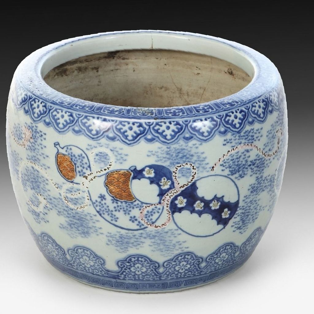 Blue on White Porcelain Jardinière