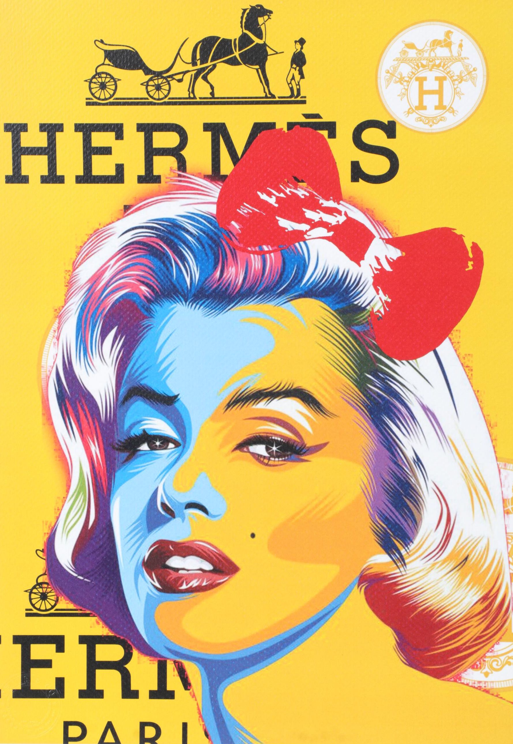 Death NYC Pop Art Graphic Print Homage to Hermès Featuring Marilyn Monroe, 2023