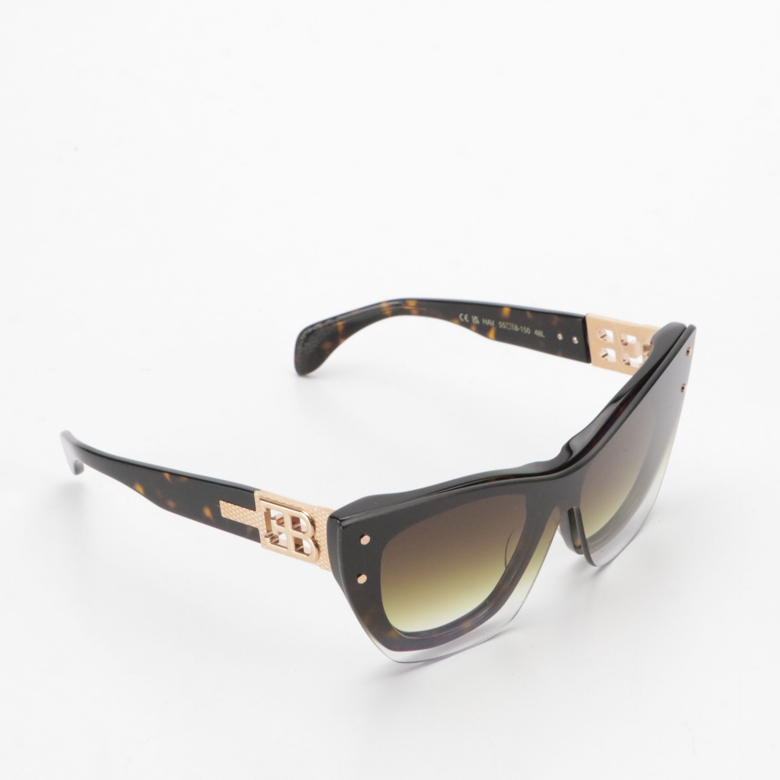 Bugatti 48L HAV Cat Eye Sunglasses, With Box