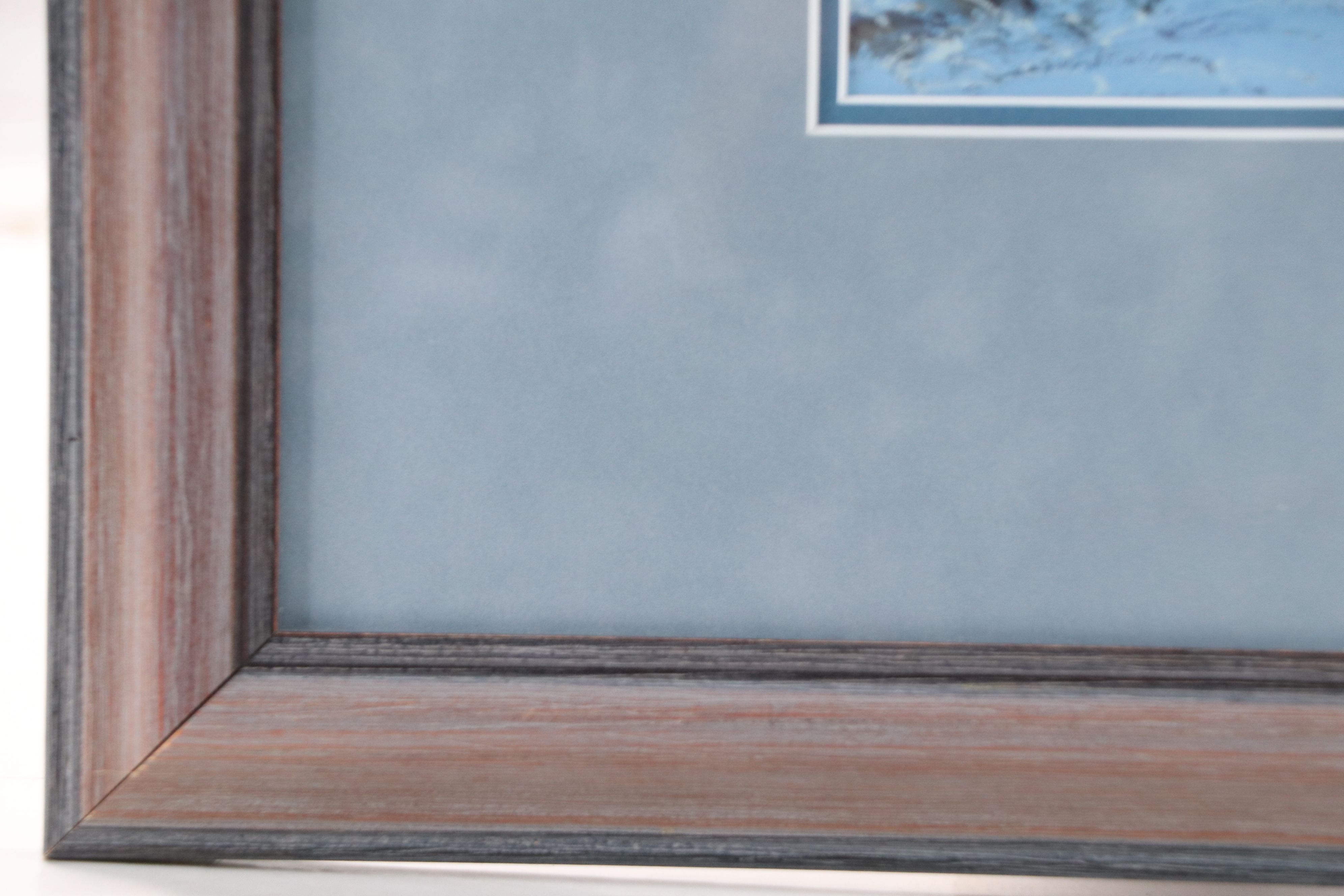 Oil Painting of Rustic Winter Scene, Late 20th Century