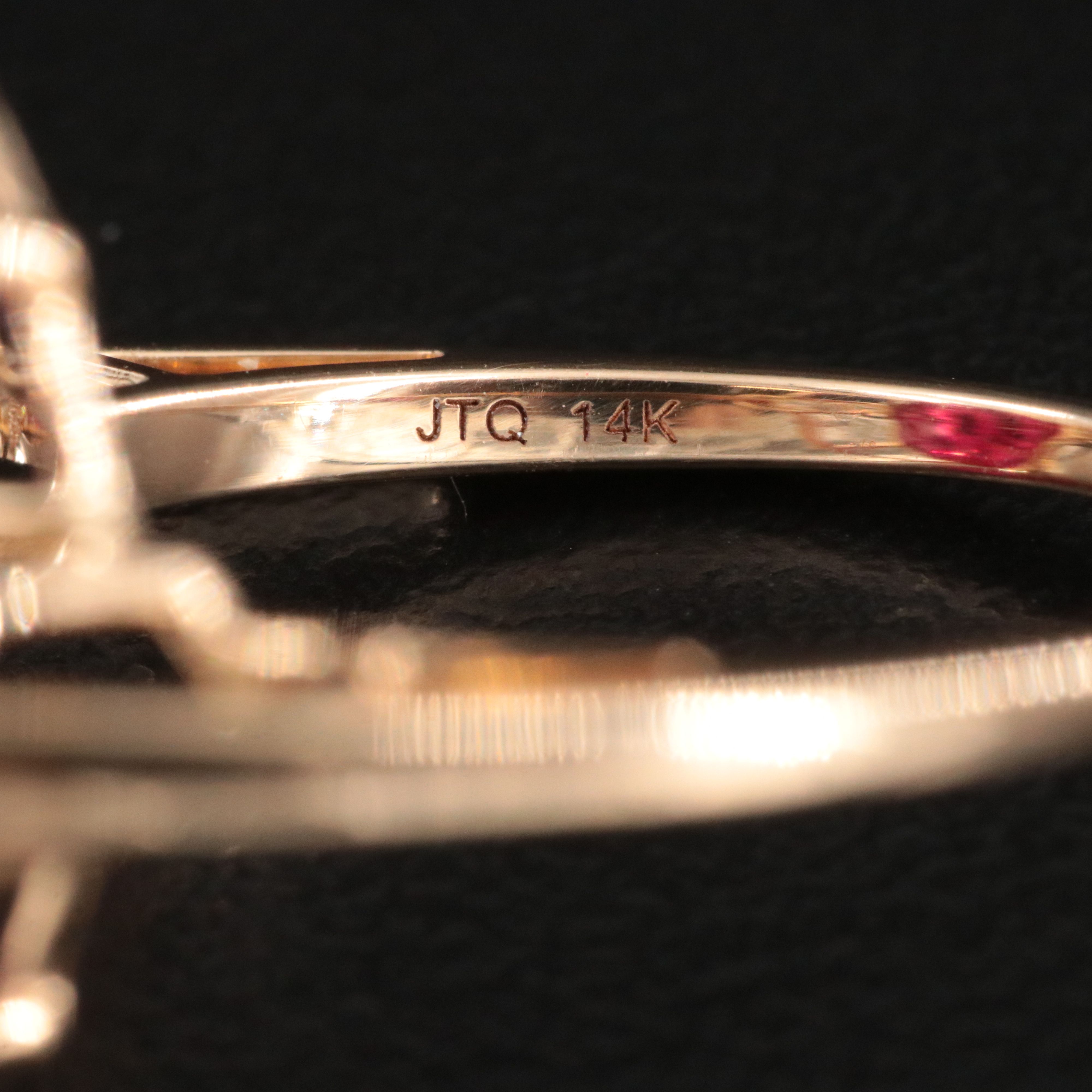 14K 10.44 CT Ruby and Moissanite Ring